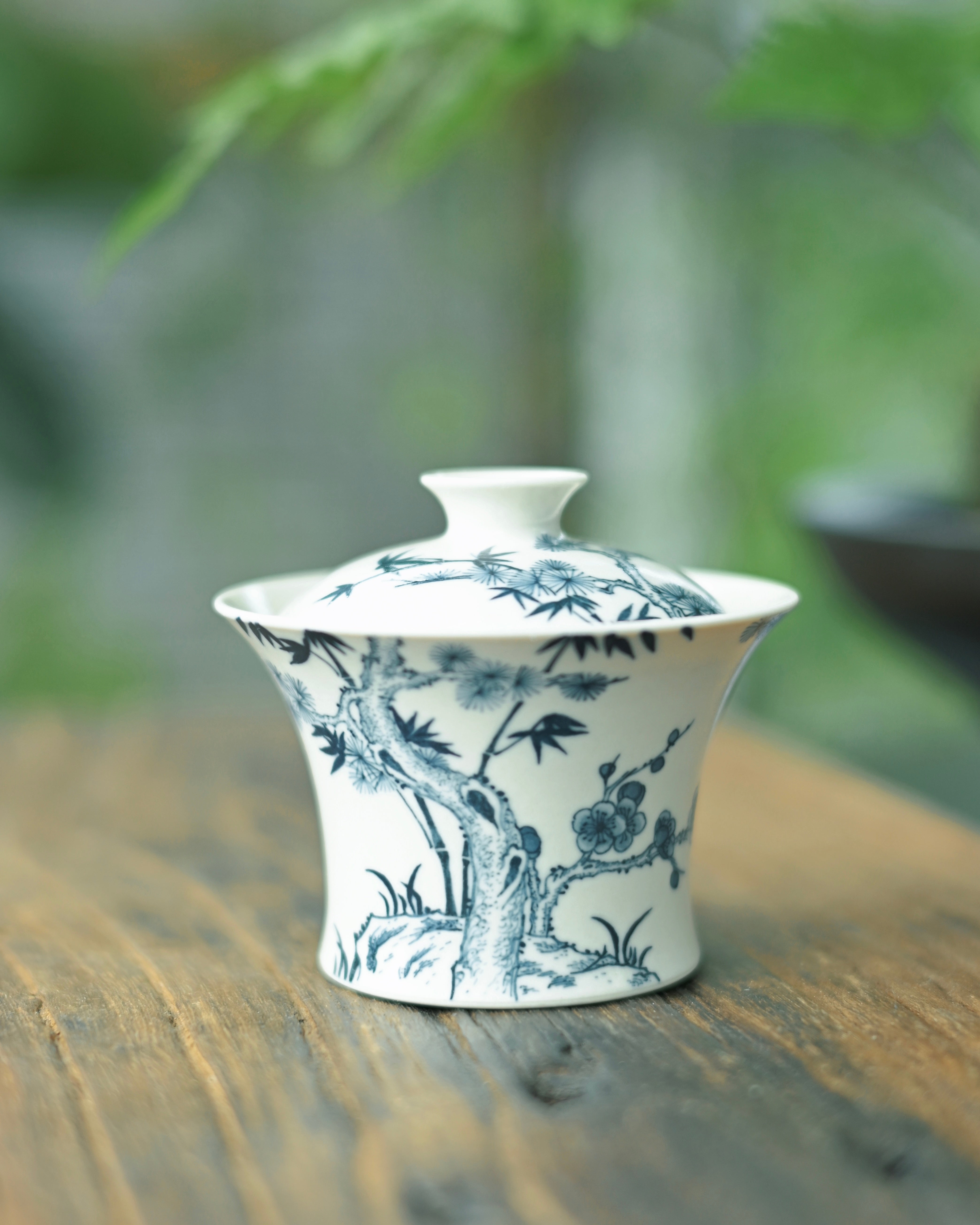 matte glaze blue and white porcelain – Jingdezhen Underglaze Blue-and-White Fully Hand-Painted by Kungfuyang