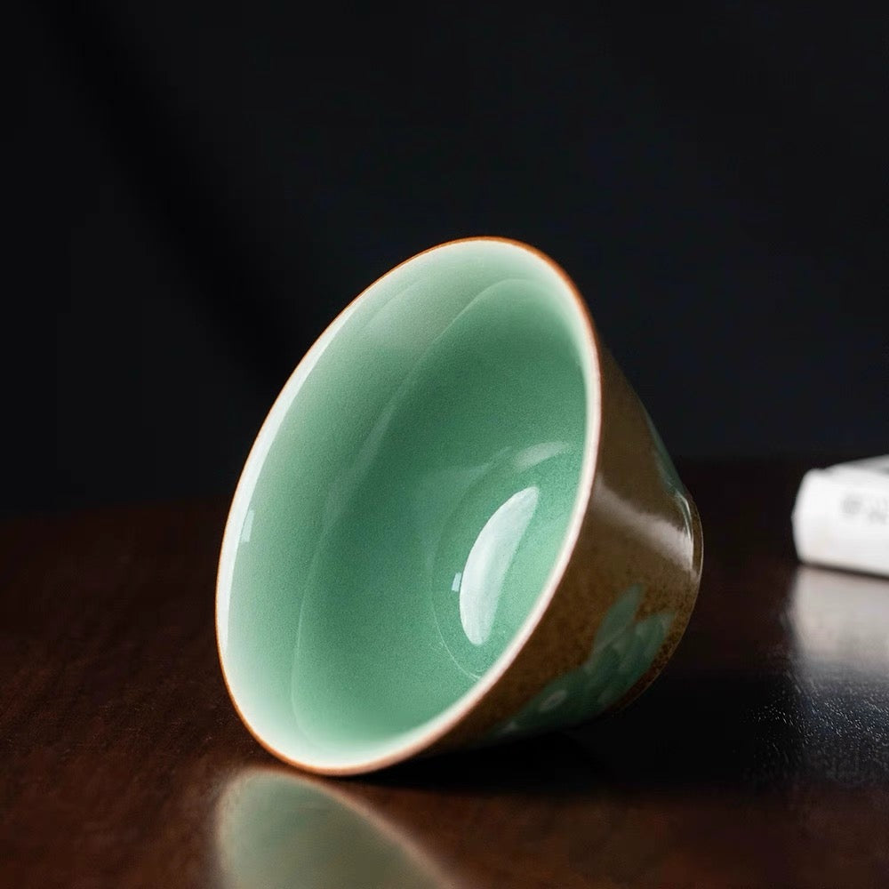 meiziqing celadon plum green glaze – Longquan Celadon Teapot in Plum Green with Plant Ash Glaze by Kungfuyang
