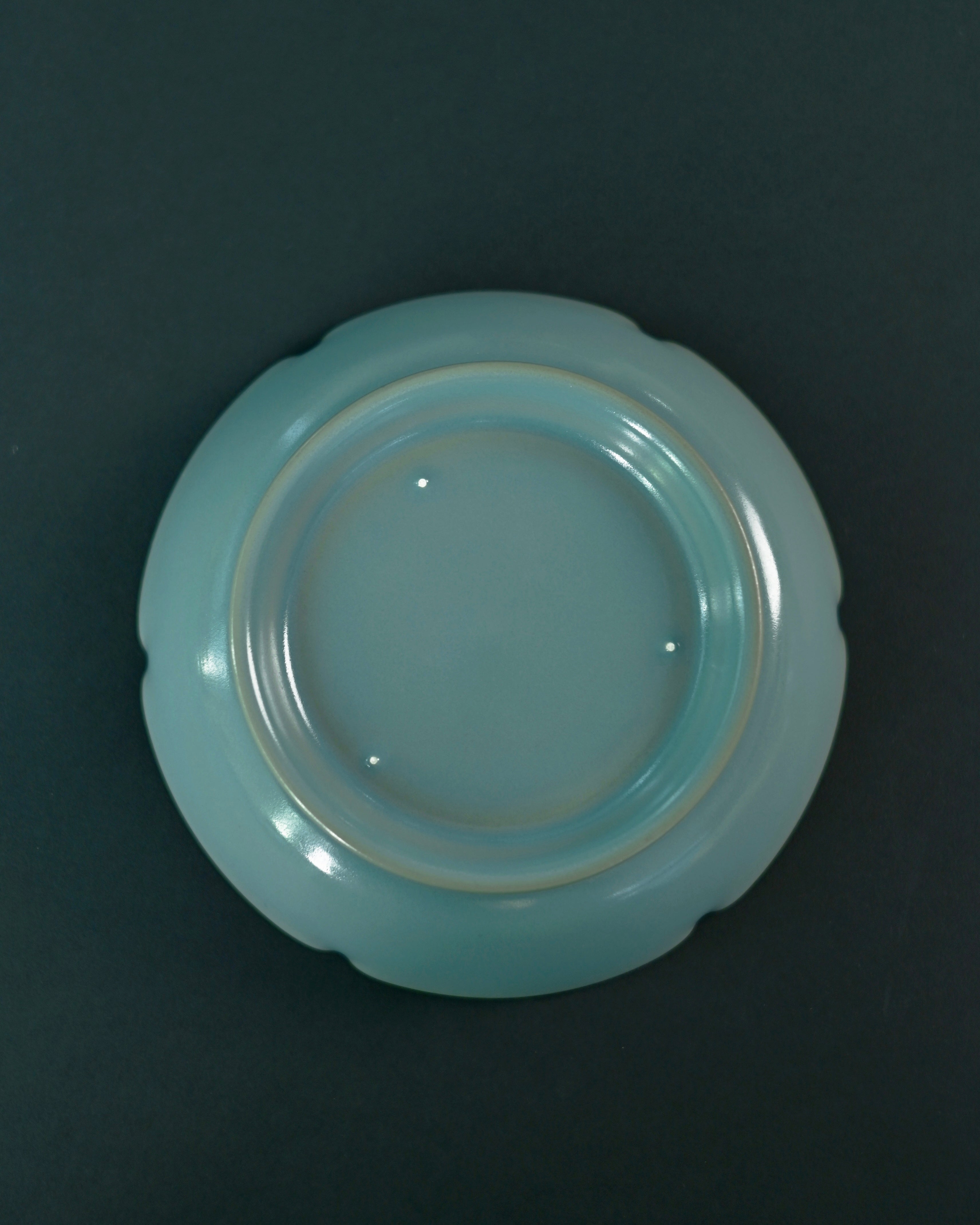 multi functional ceramic tray – Unique Piece Ru Ware Sky-Blue Glaze Flower-rimmed Brush Washer by Kungfuyang