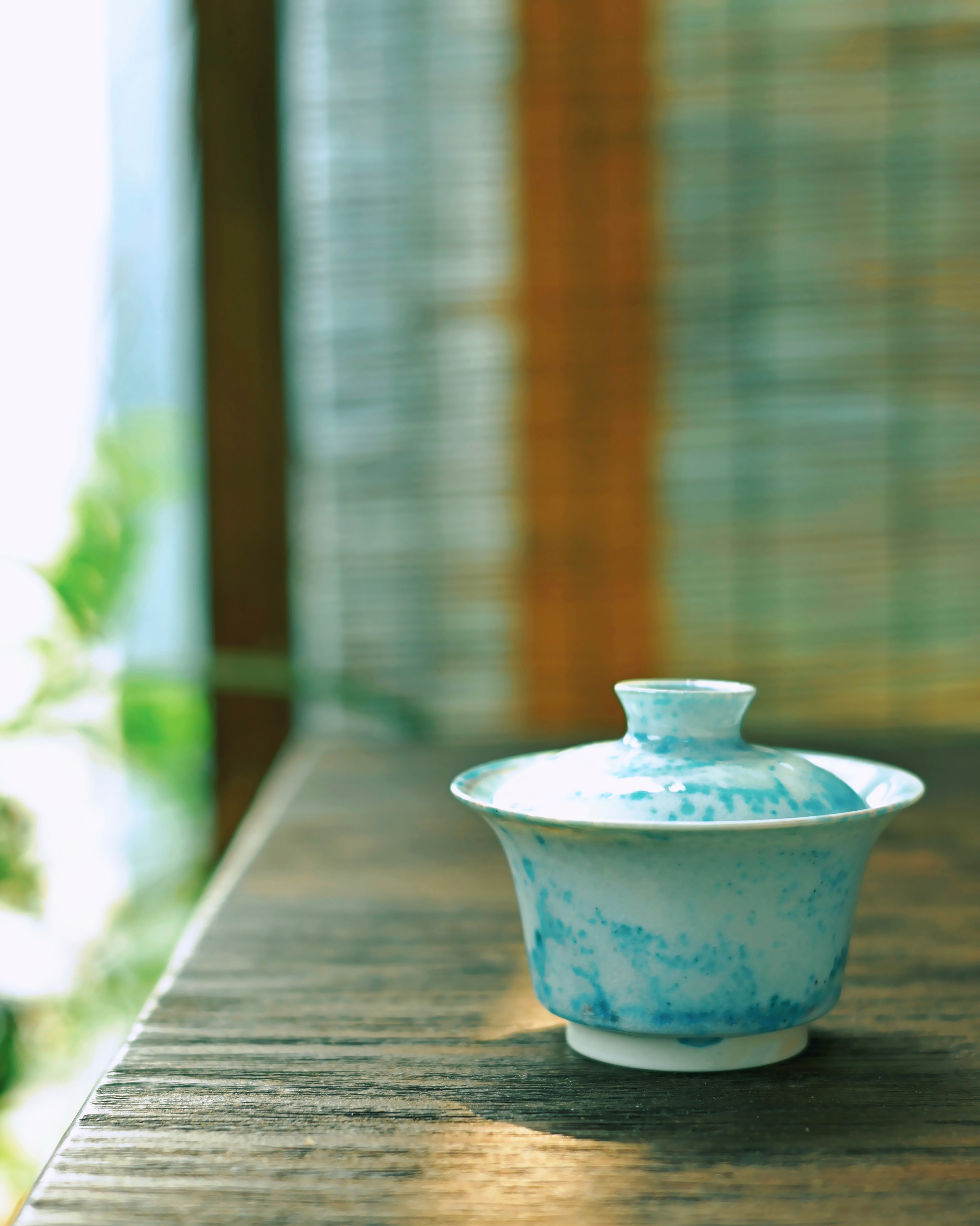 natural crystalline cup surface – Unique Piece Jingdezhen Wood-Fired Crystal Glaze Gaiwan 100ml by Kungfuyang
