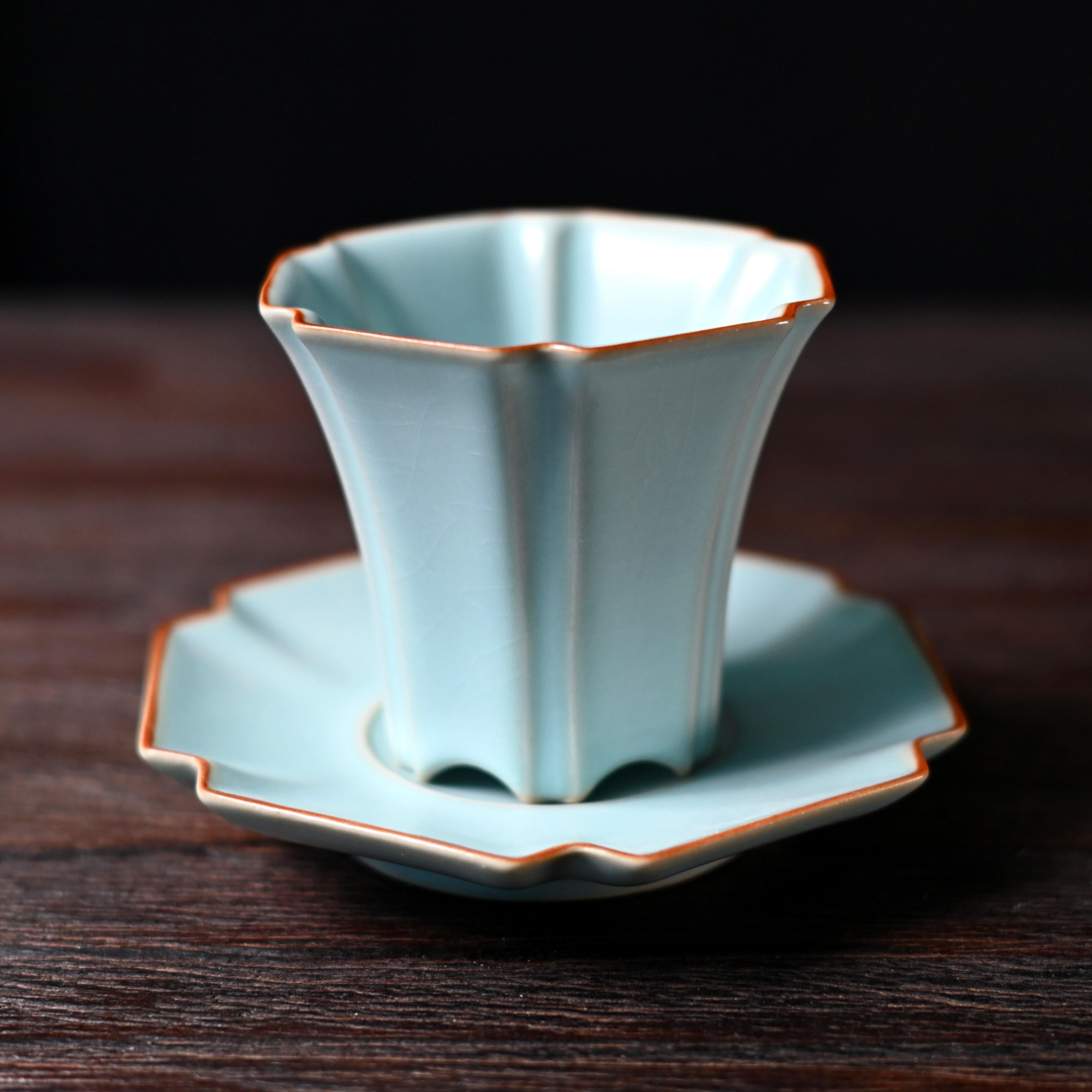 northern song dynasty ru ware teacup – Ru Kiln Hexagon Host Teacup “Liuhe Teacup” by Kungfuyang