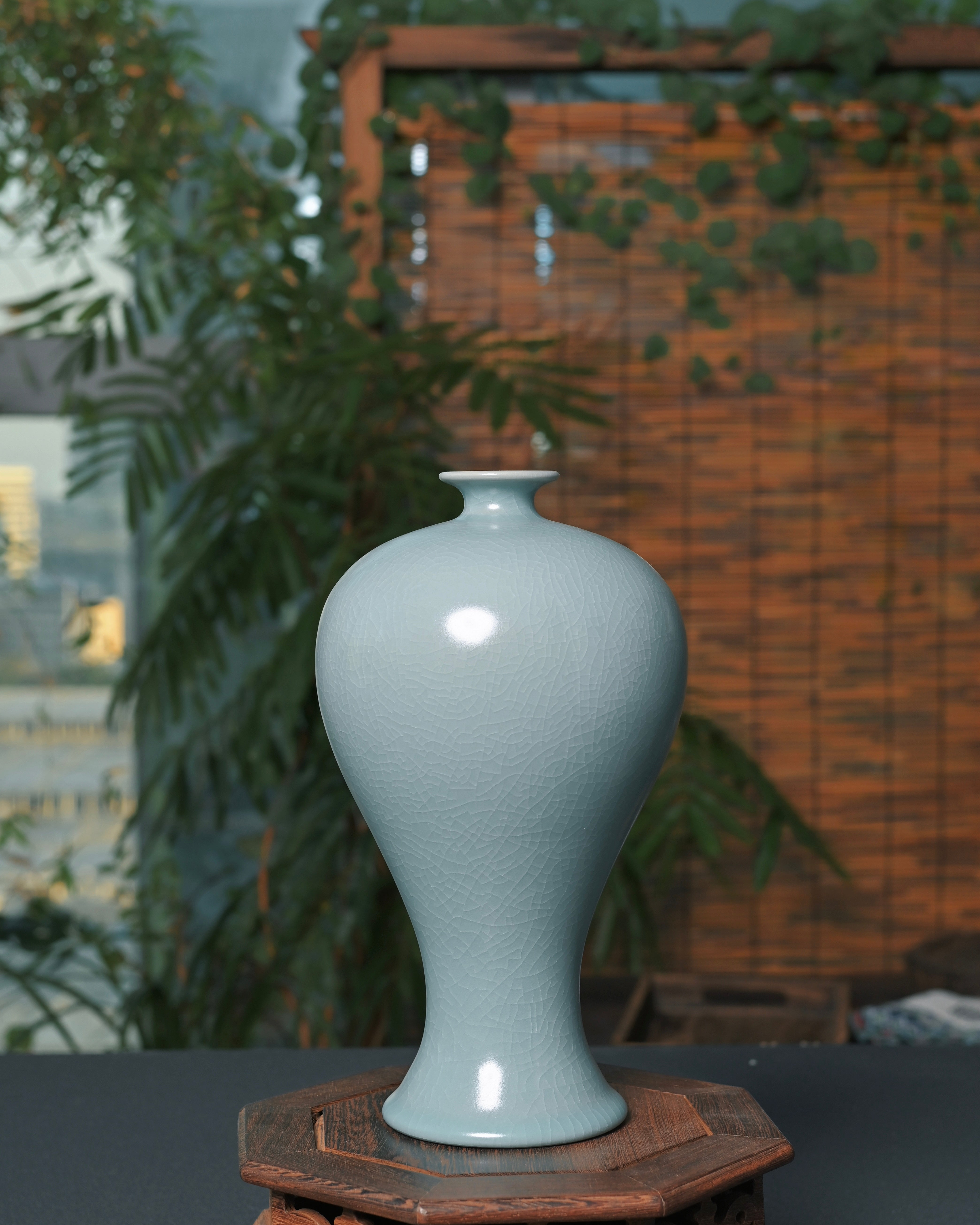 northern song ru kiln heritage – Ru Ware Celadon Glaze Plum Vase by Kungfuyang