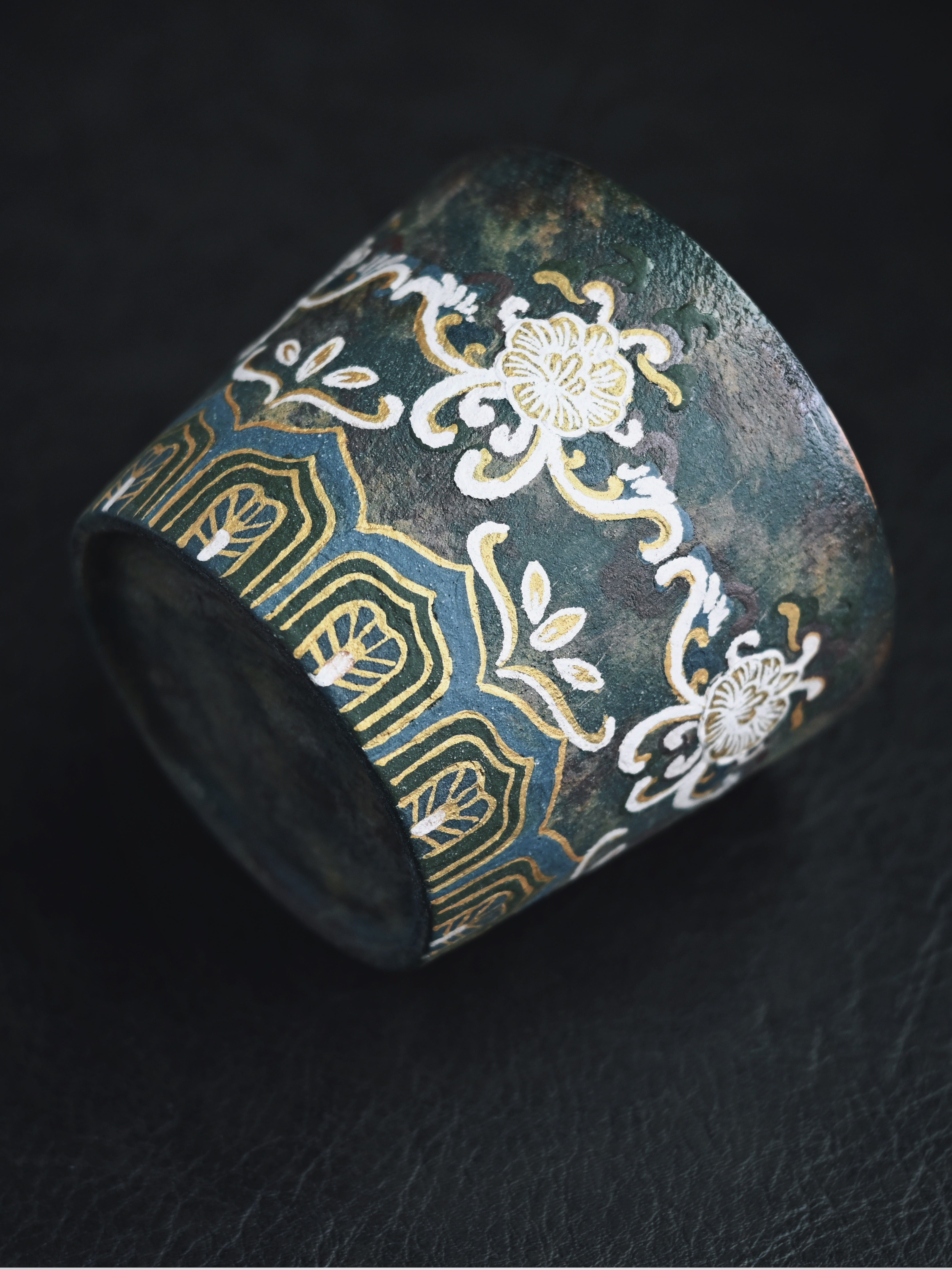 ore glaze handpainted dunhuang murals – Dunhuang Style Hand-Painted Universal Cup (Tea / Coffee) by Kungfuyang