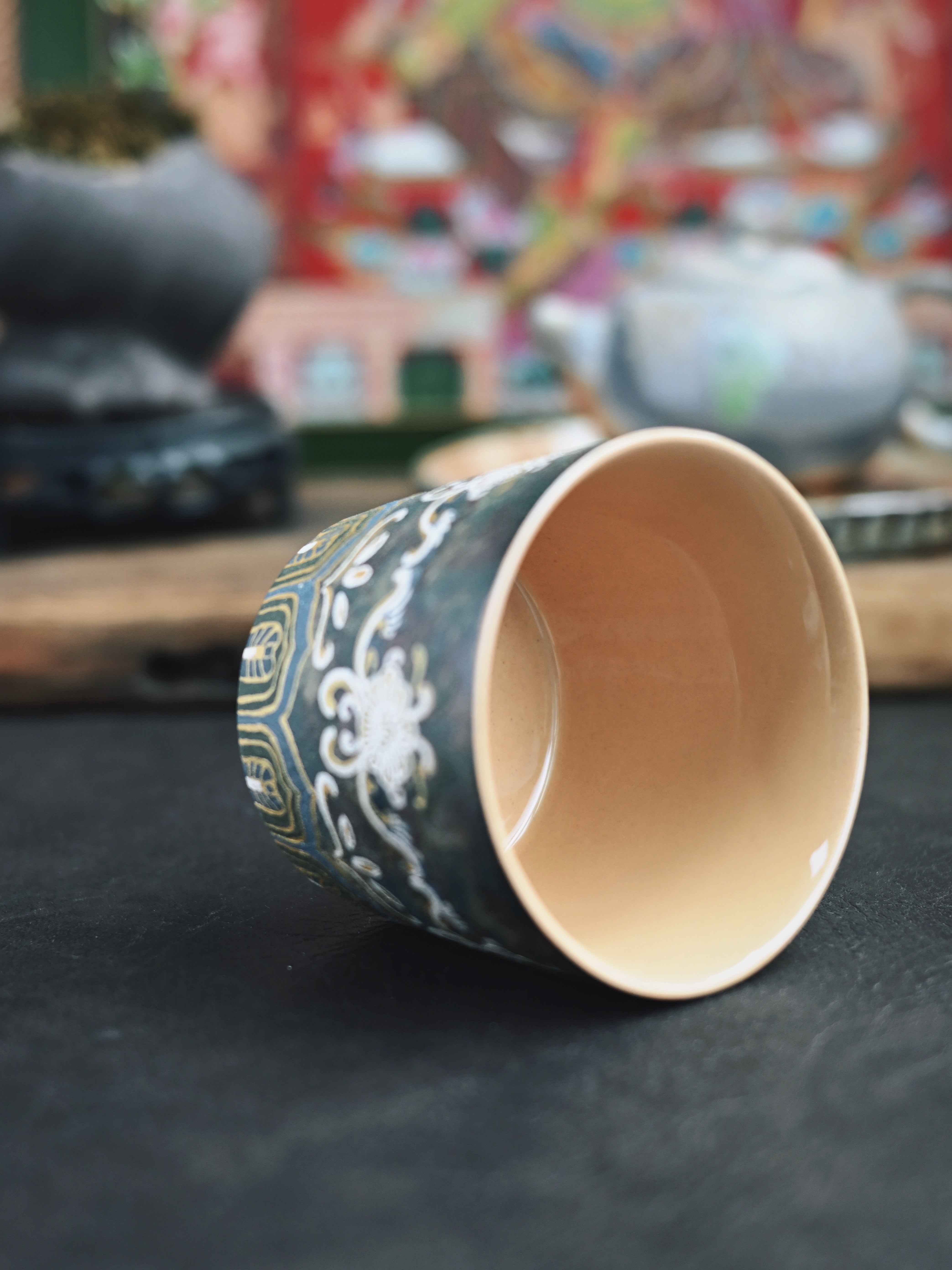 ore glaze handpainted dunhuang murals – Dunhuang Style Hand-Painted Universal Cup (Tea / Coffee) by Kungfuyang, view 7-2