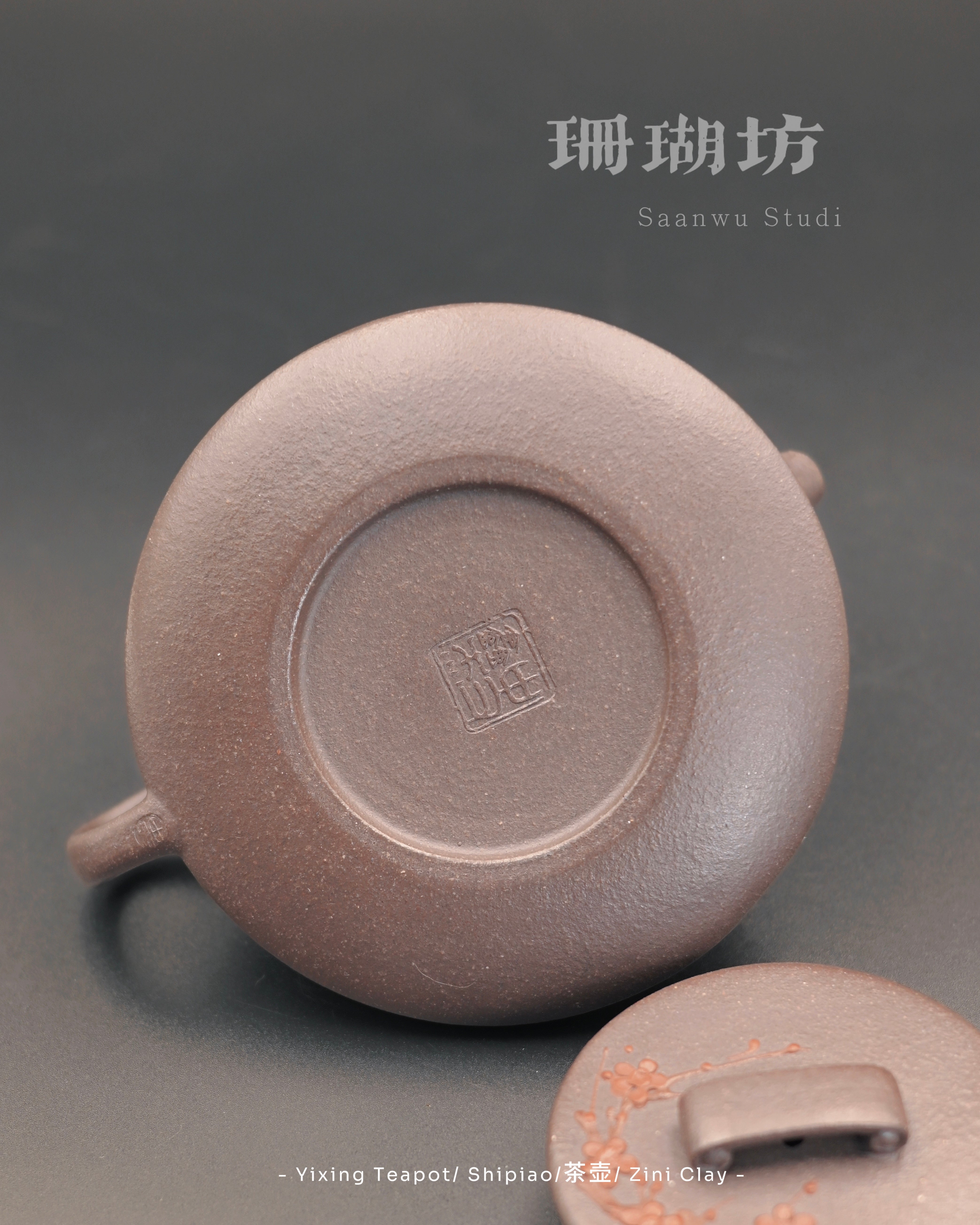 plum blossom carving zini teapot – Handcrafted Yixing Teapot Zini Clay Shipiao Shaped 160ml by Kungfuyang