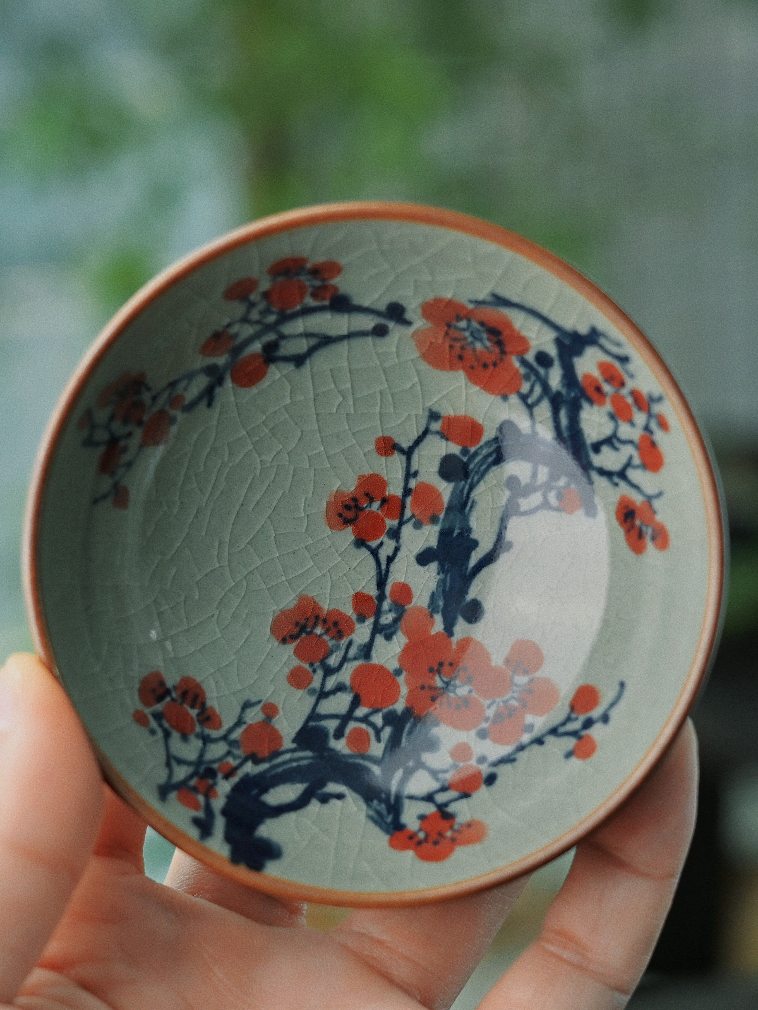 plum blossom teacup – Jingdezhen Hand-Painted Plum Blossom Underglaze Pu-erh Teacup by Kungfuyang