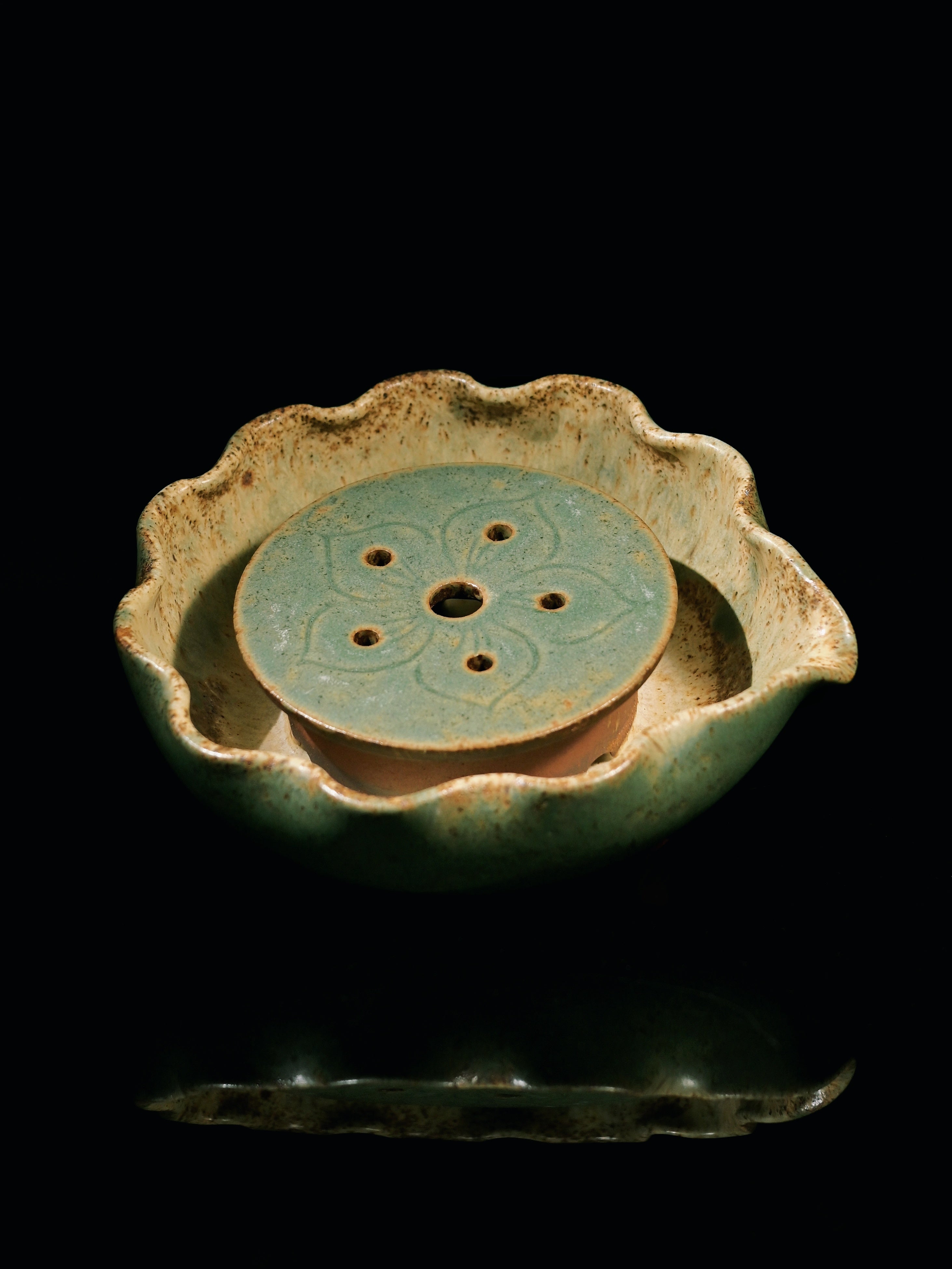 portable gaiwan set with tea tray – Clouds & Ruyi Retro Gongfu Tea Set by Kungfuyang