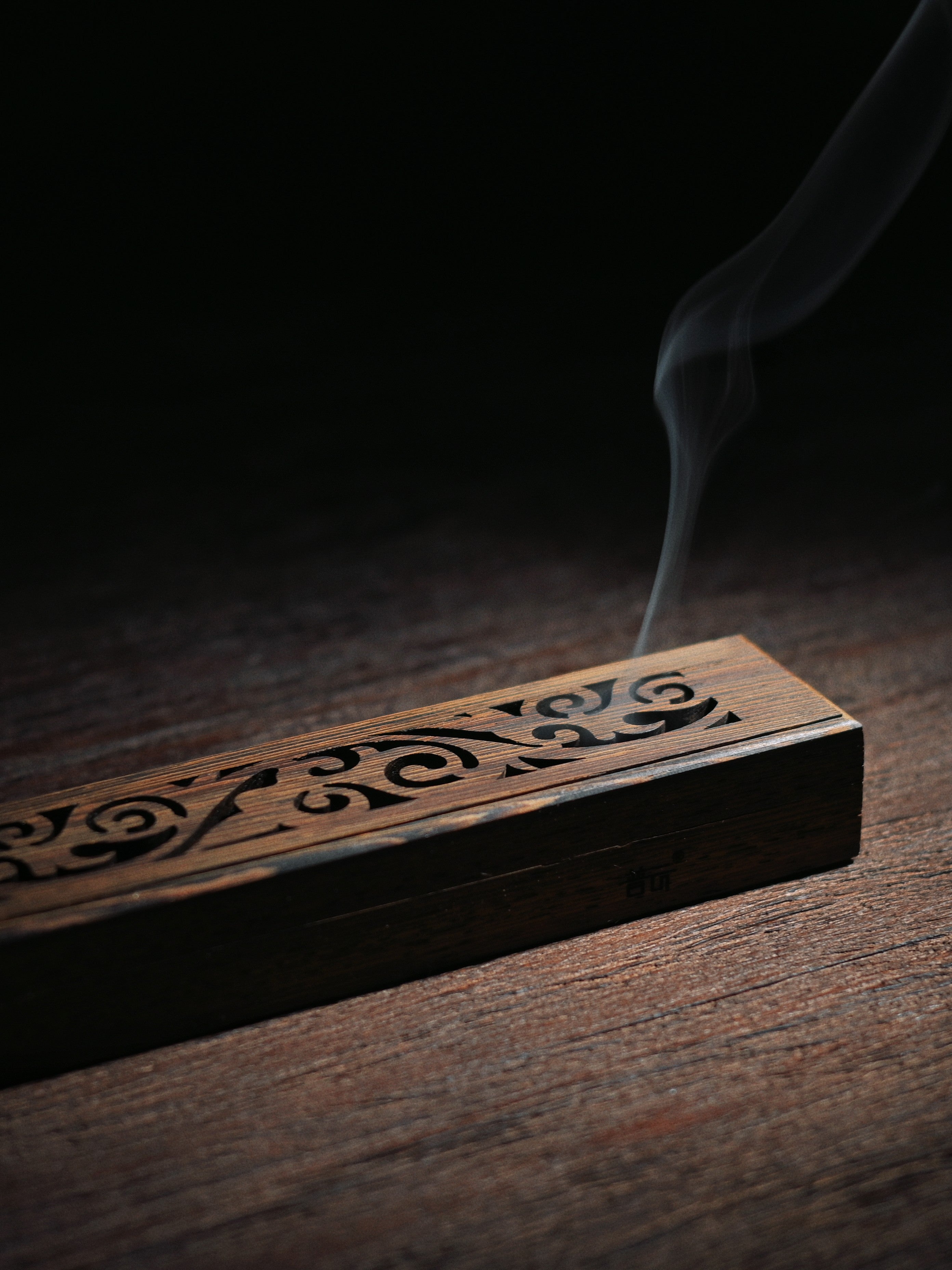rectangular incense sticks burner – Hollow Carved Wenge Wood Incense Sticks Burner by Kungfuyang