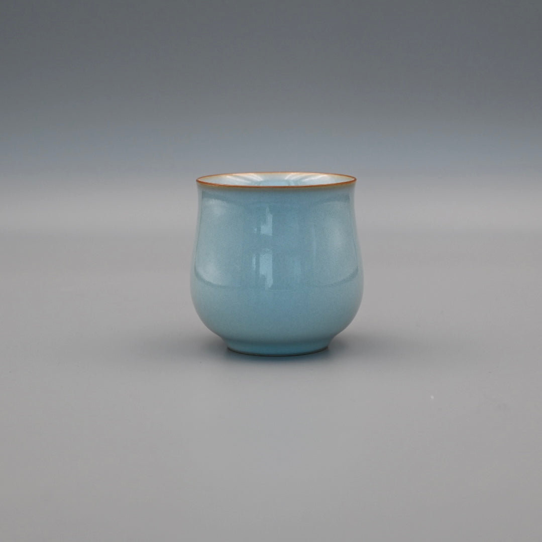 ru china tea cup – Ru Ware Retrho Teacup Ru Kiln Handcrafted Teacup by Kungfuyang