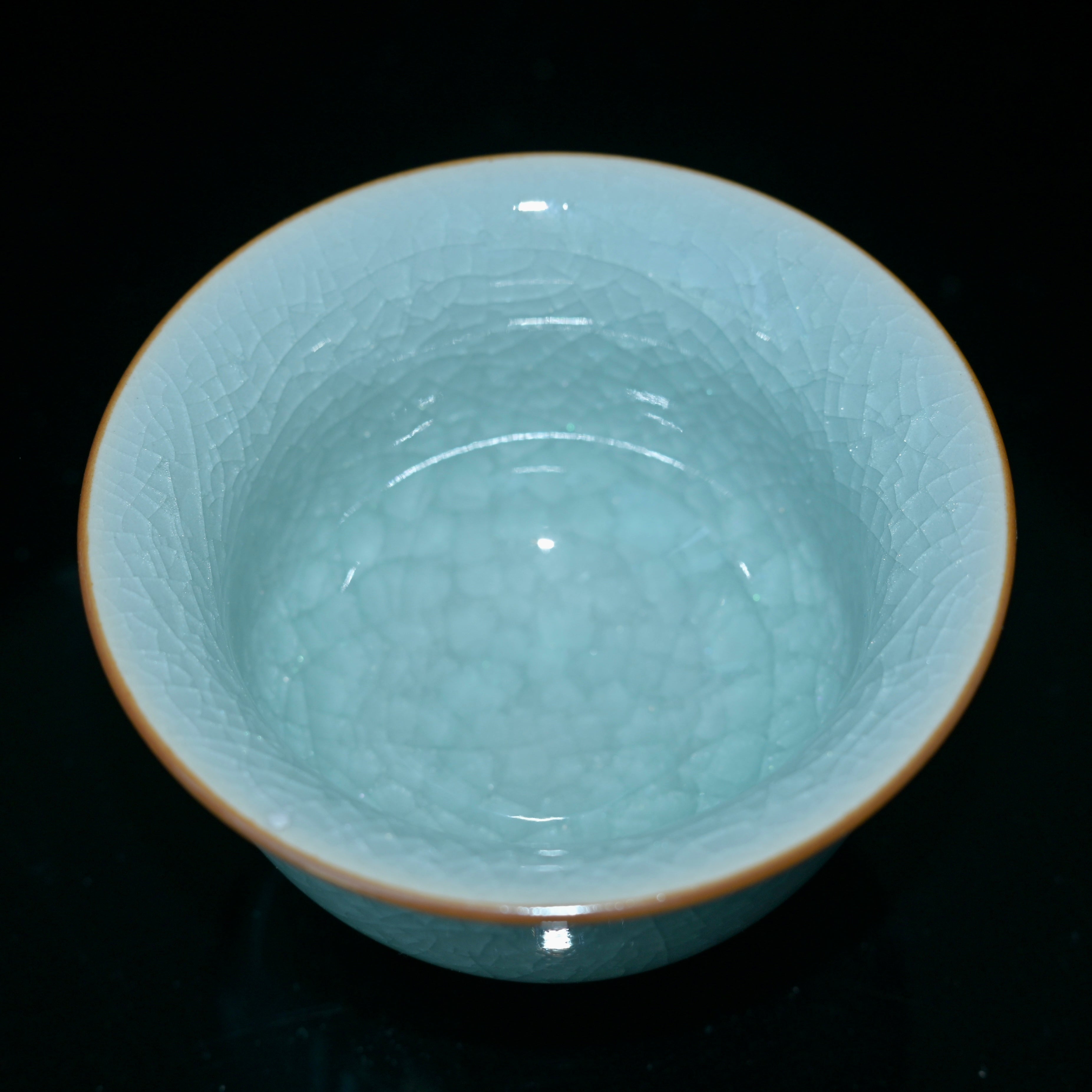 ru kiln porcelain – Ru Porcelain Ice-Crackle Glaze Press Hand Cup by Kungfuyang