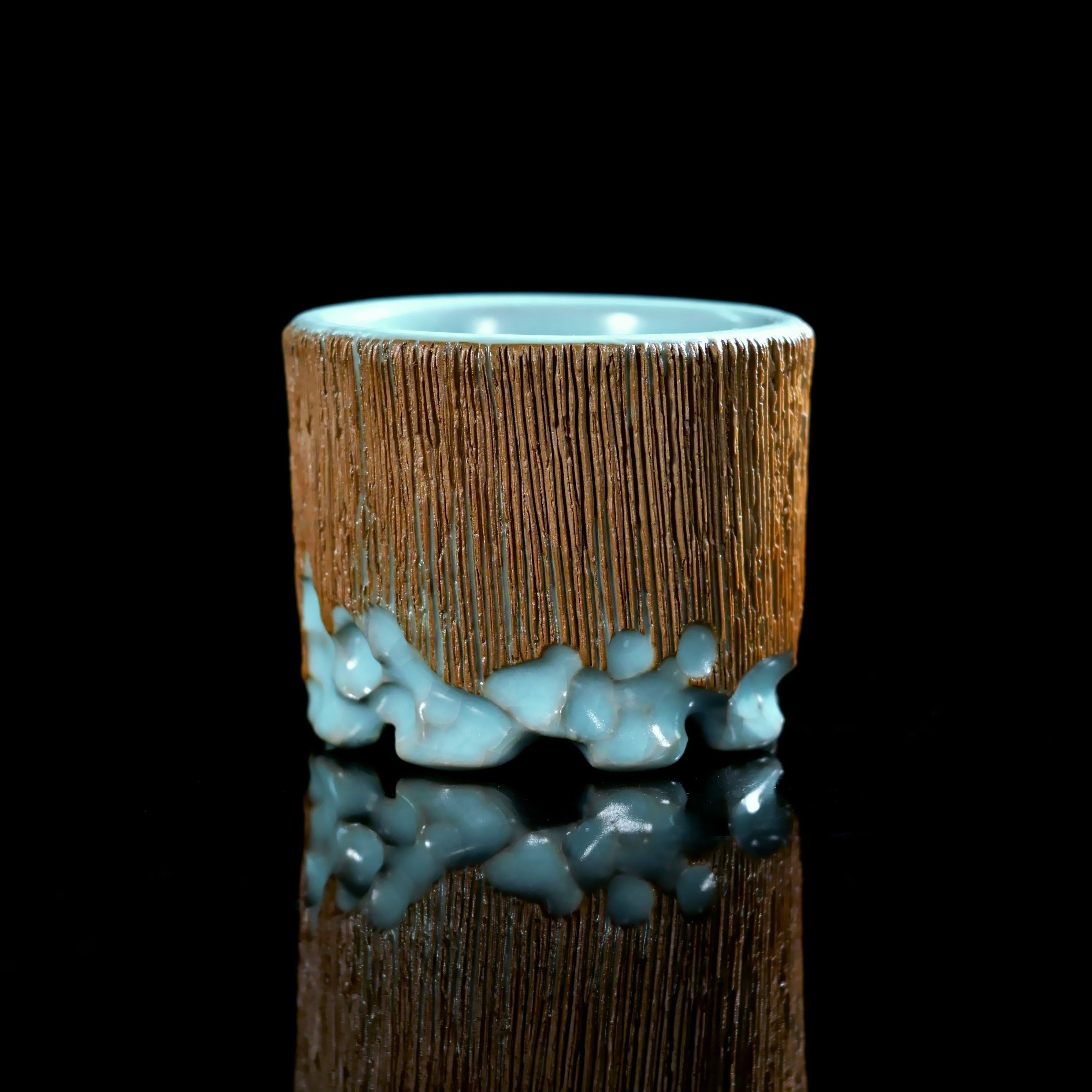 ru kiln sky blue glaze hand carved master – Ru Ware Sky-Blue Glaze Artisan Hand-Carved Master Cup by Kungfuyang