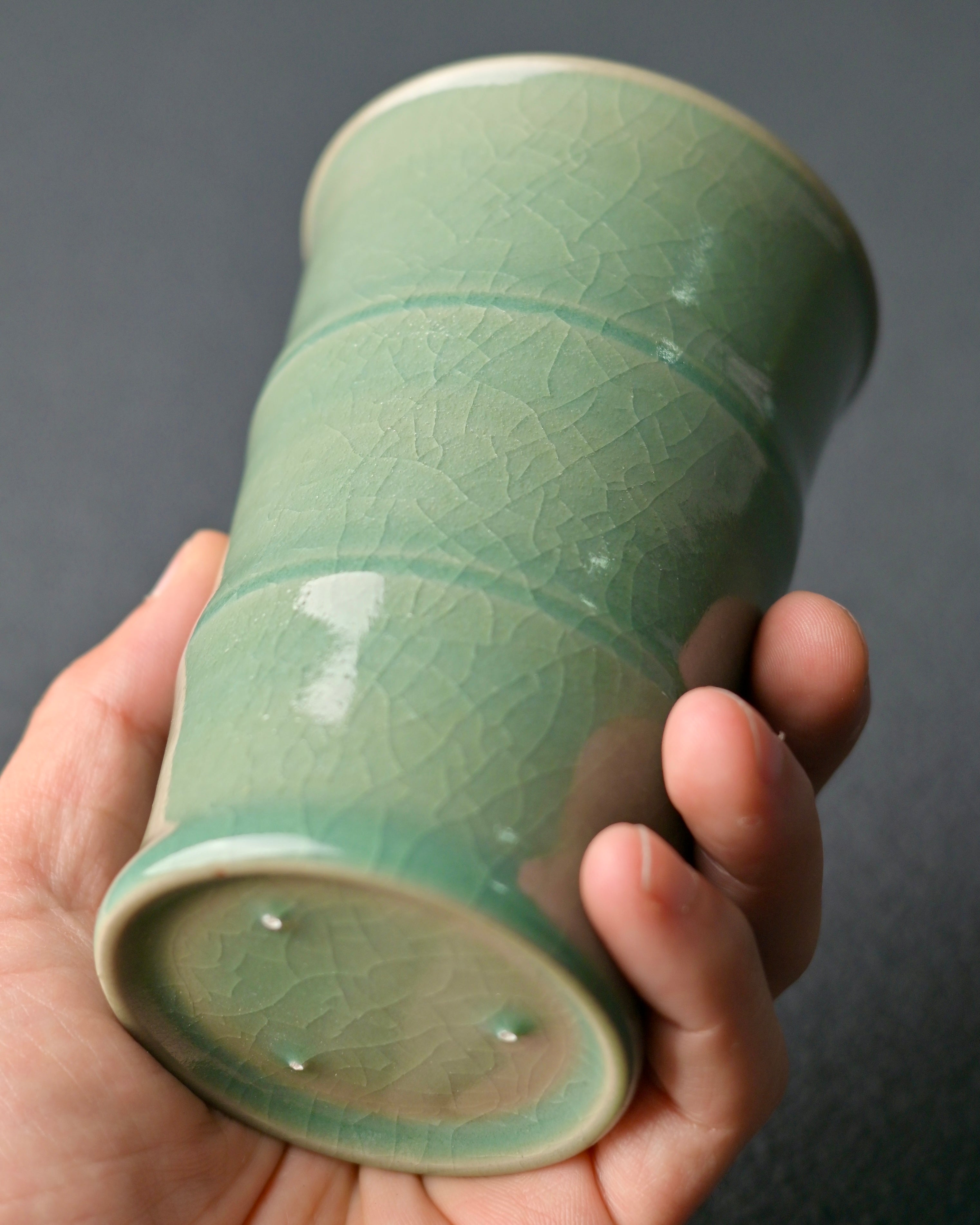 ru porcelain bamboo shape cola cup – Ru Porcelain "Jade Bamboo" Cola Cup (300ml) by Kungfuyang