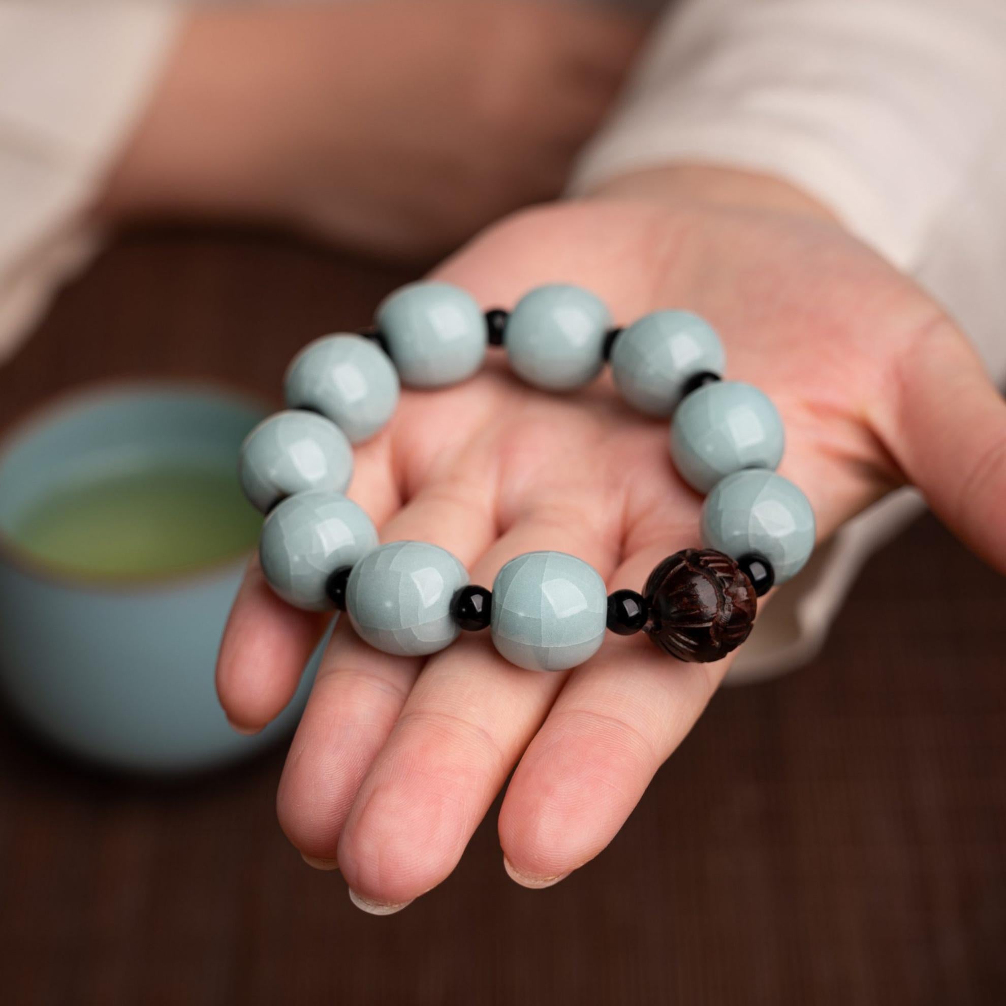 ru porcelain bracelet – Ru Porcelain (Ruyao) Sky Blue Bracelet by Kungfuyang