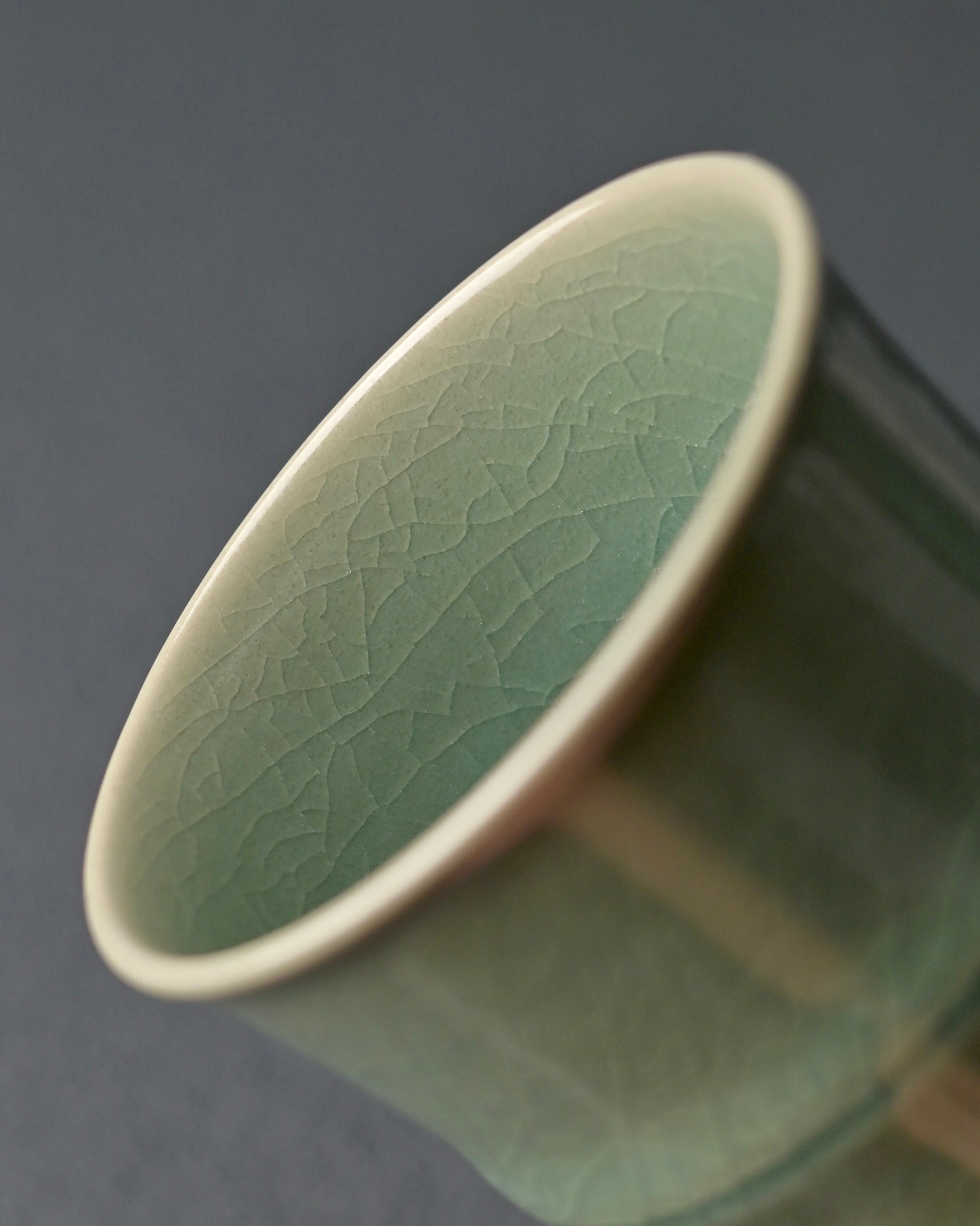 ru porcelain celadon glaze mug – Ru Porcelain "Jade Bamboo" Cola Cup (300ml) by Kungfuyang