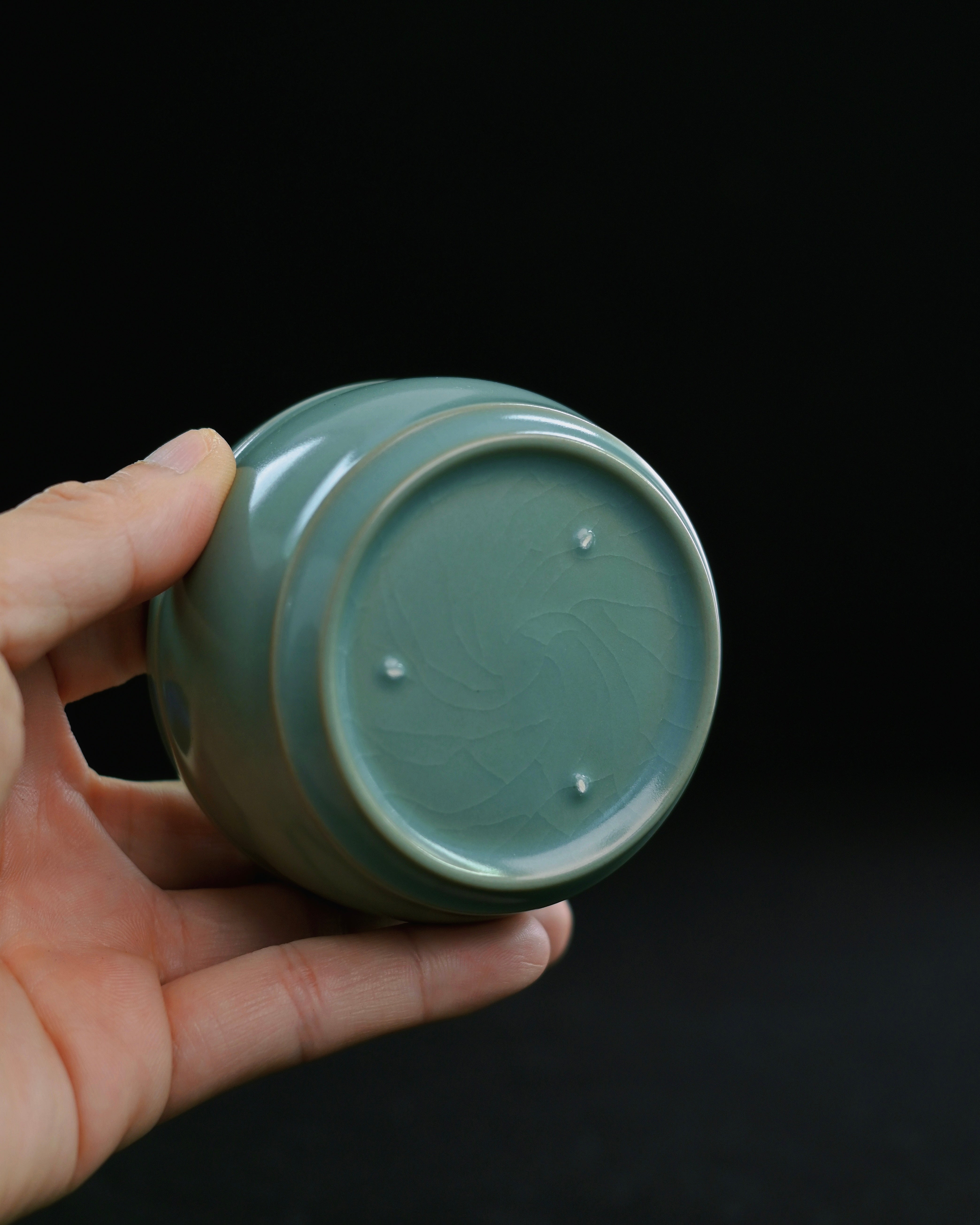ru porcelain cup archaic glaze – Ru Ware Vintage Sky-Blue Glaze "War Drum" Cup by Kungfuyang