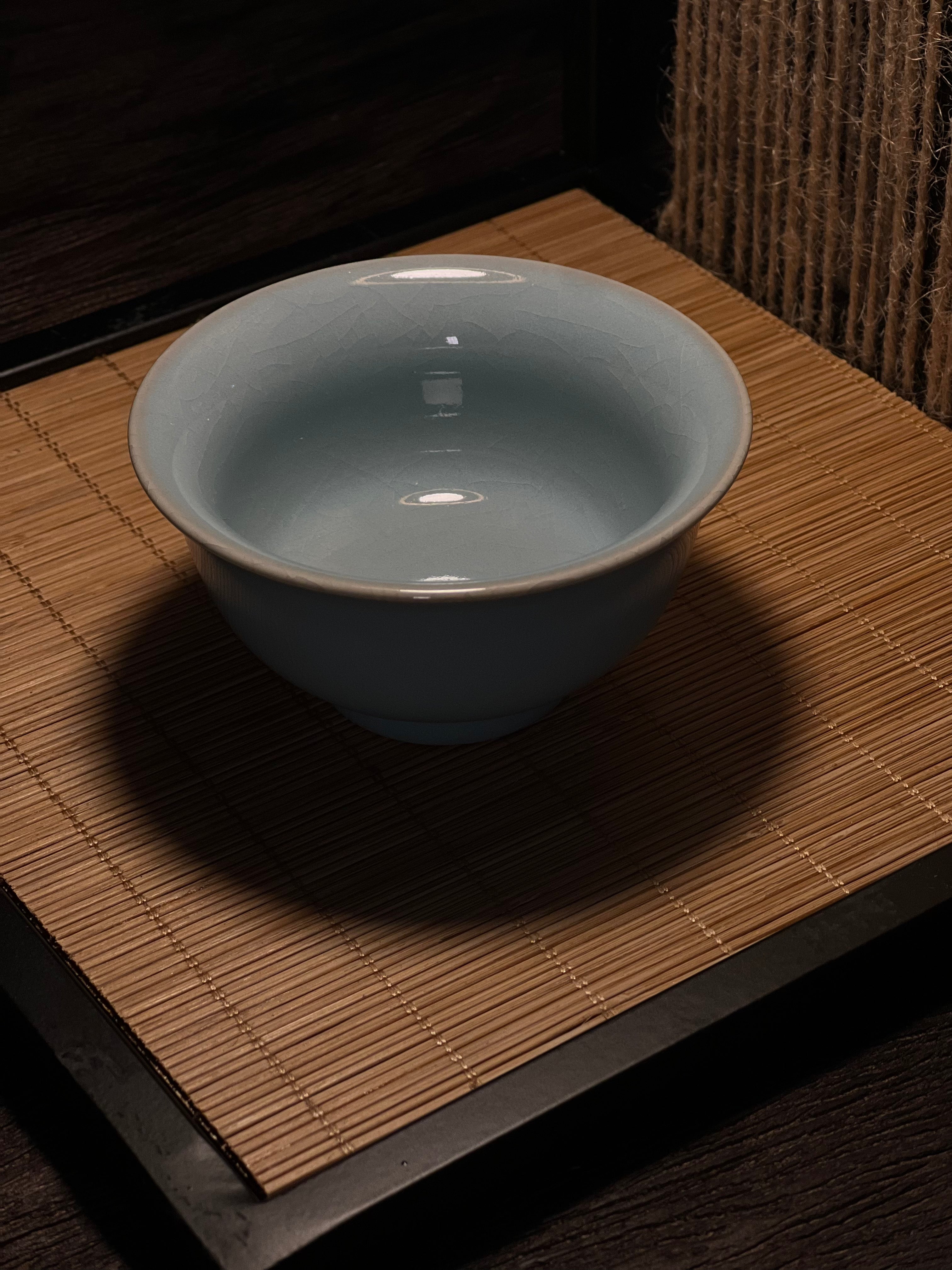 ru porcelain teacup – Handcrafted Ru Kiln High-end Teacup Sky-blue by Kungfuyang