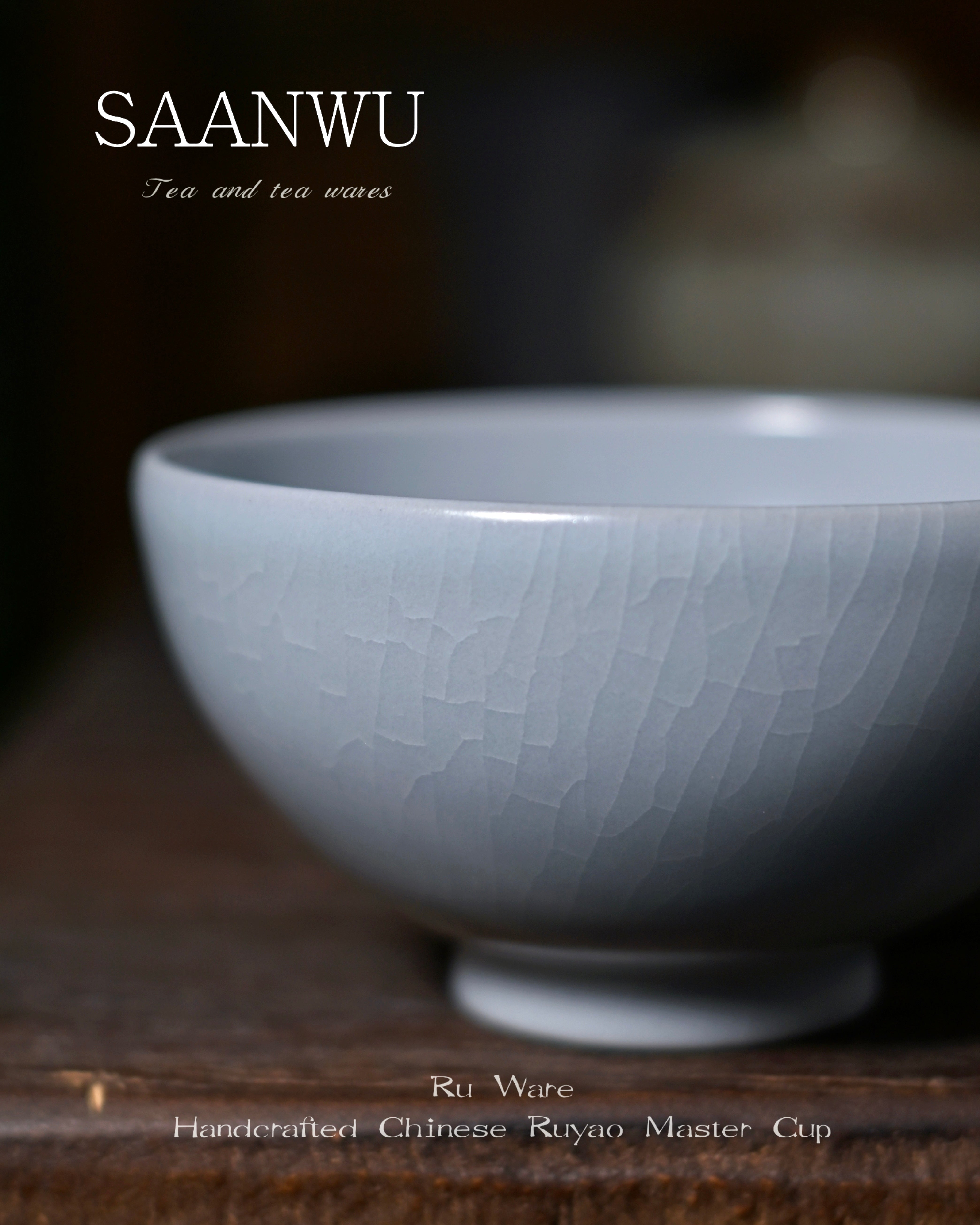 ru porcelain traditional gongfu tea cup – Ru Ware Moon-White Glaze Master Cup 100ml by Kungfuyang