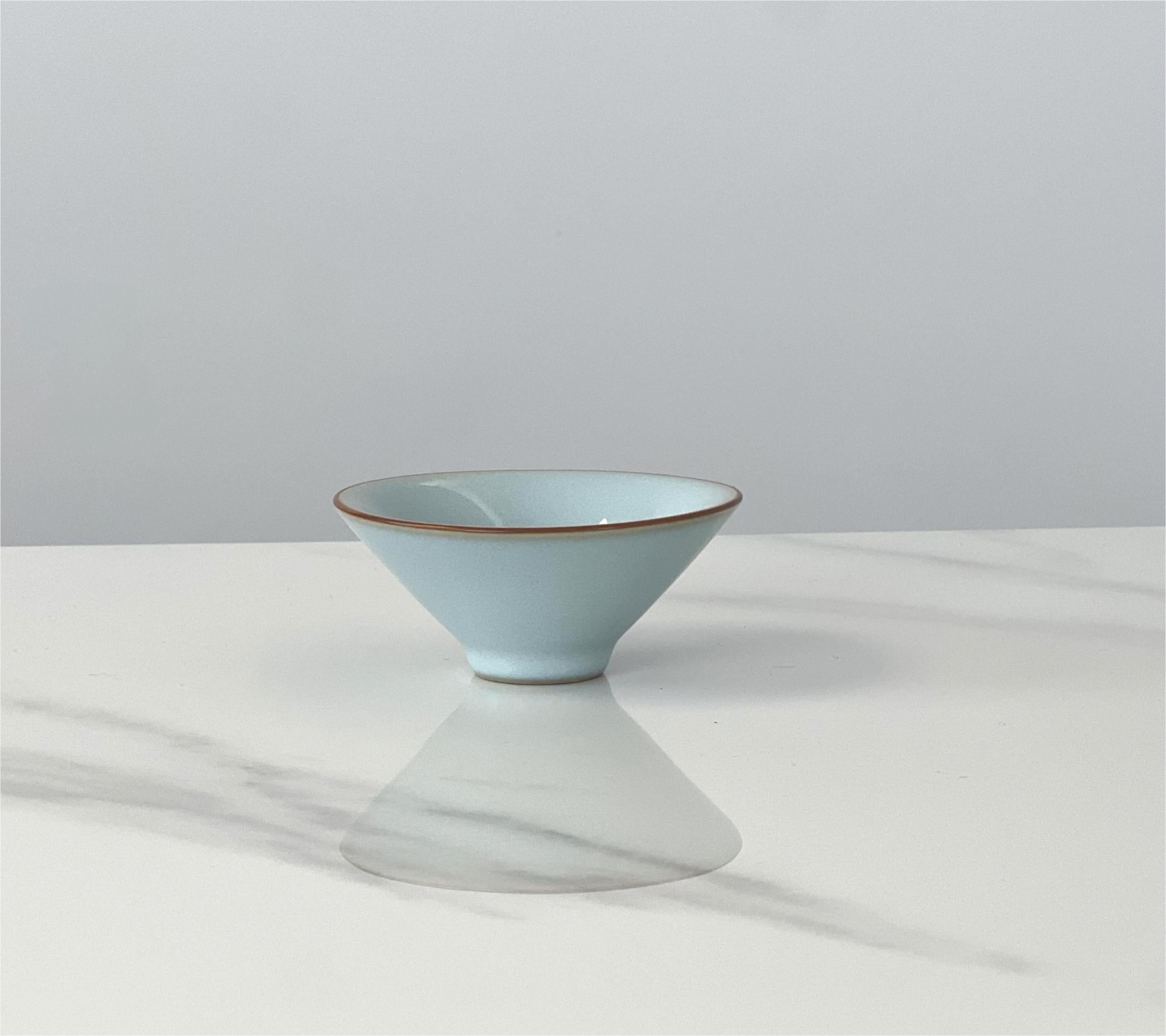 ru stoneware celadon glaze teacup – Handcrafted Ru Kiln High-end Teacup Sky-blue by Kungfuyang