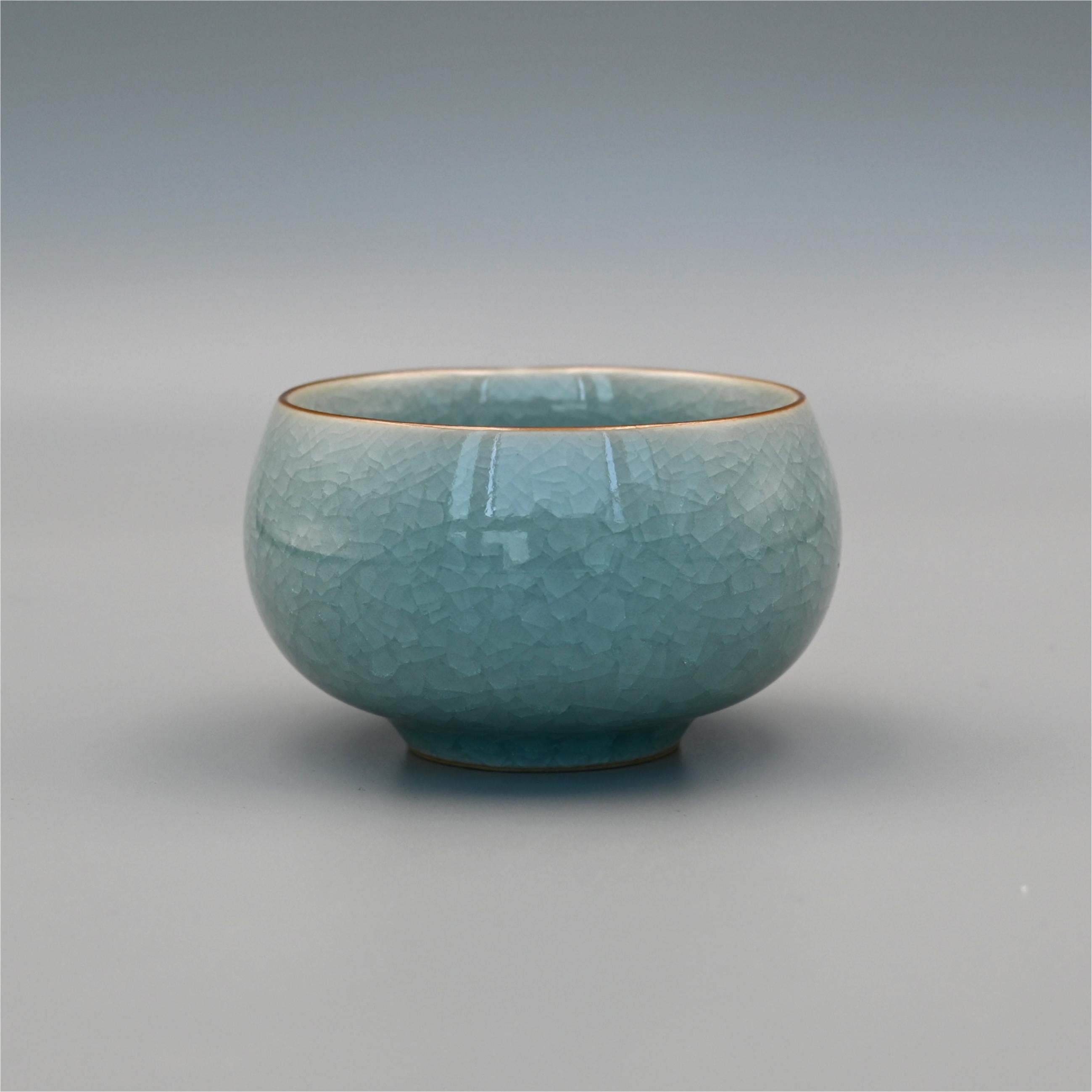ru ware ice cracks teacup – Ru Ware Ice-Crackle Teacup Ru Kiln Crackles Arhat Teacup by Kungfuyang