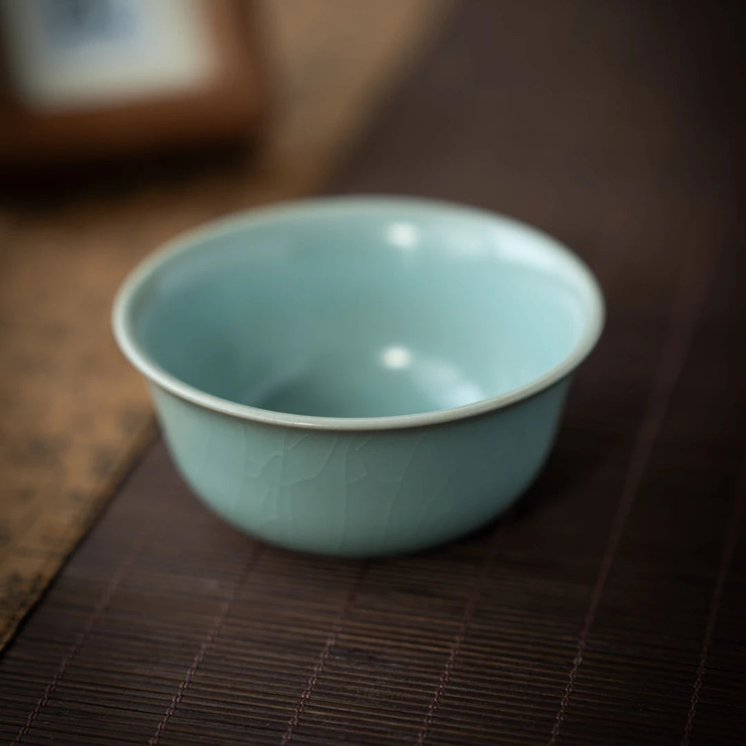 ru ware jigang cup – Ru Ware "Sesame Nail" Teacup Ice-Crackle Pattern 80ml by Kungfuyang