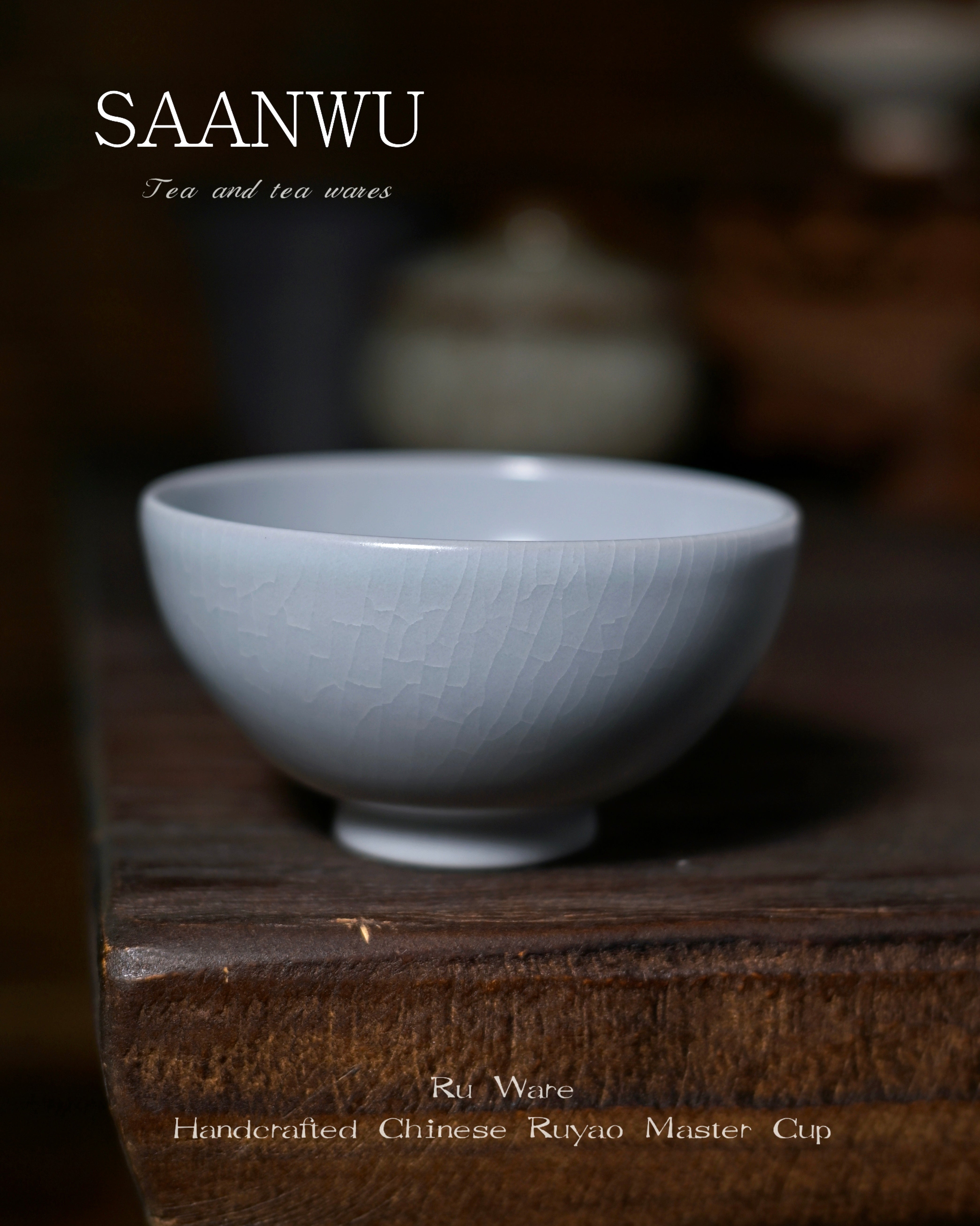 ru ware large tea host cup – Ru Ware Moon-White Glaze Master Cup 100ml by Kungfuyang