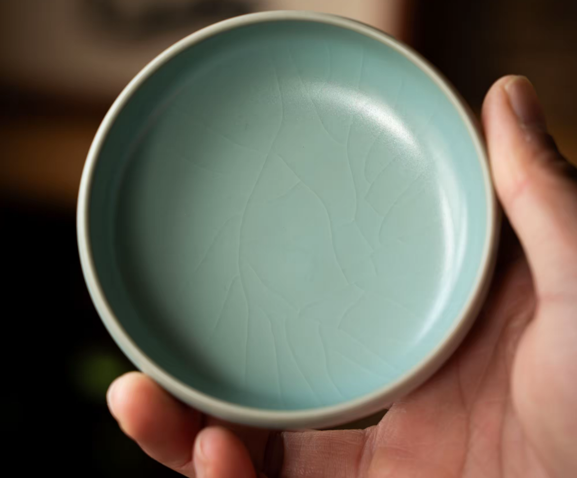 ru ware large teacup – Ru Ware "Sesame Nail" Willow Leaf Pattern Large Teacup 150ml by Kungfuyang
