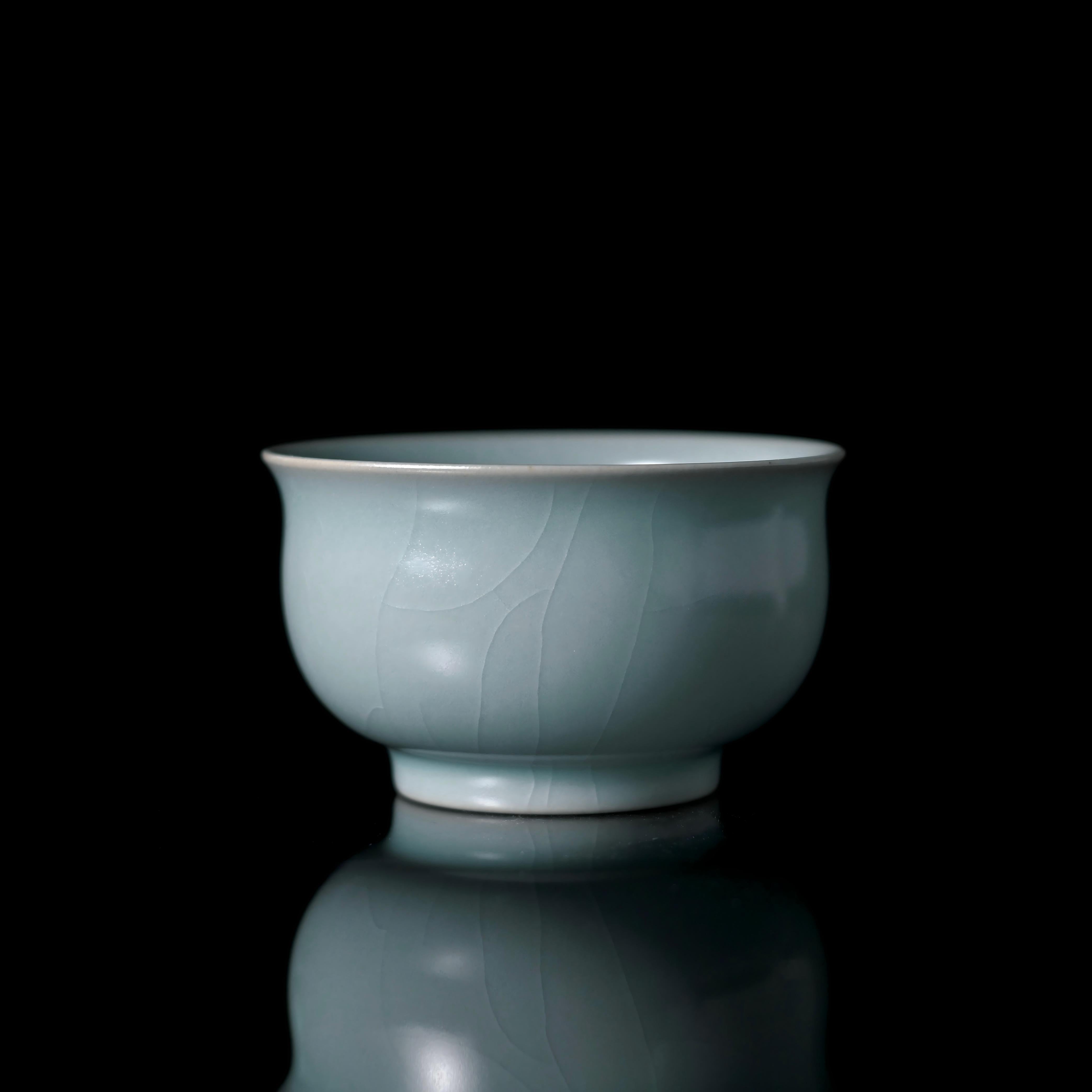 ru ware porcelain tea cup – Ru Ware Celadon Glaze Teacup Lushi Cup 120ml by Kungfuyang