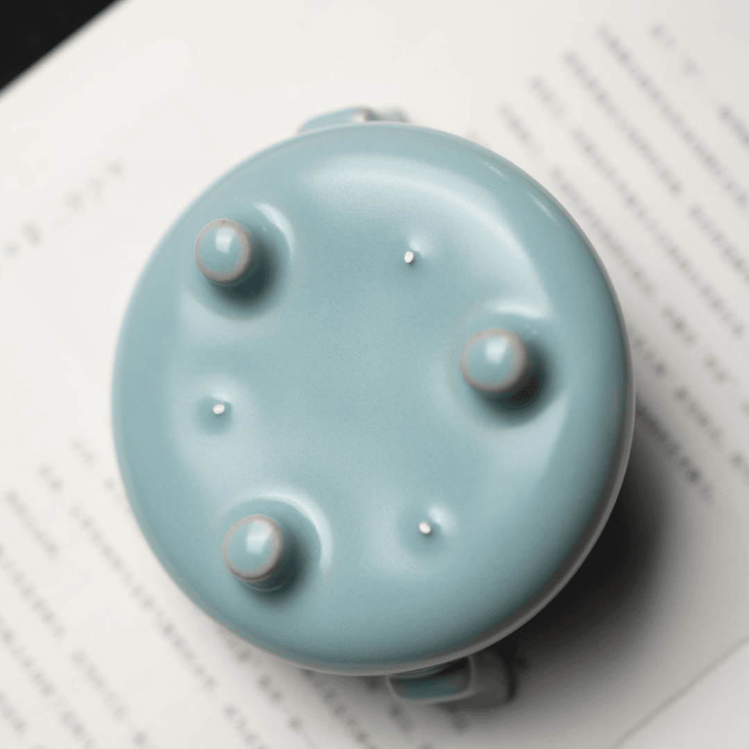 ru ware porcelain tripot incense stick – Ru Porcelain Supporting Nails Technique Tripod Incense Burner by Kungfuyang
