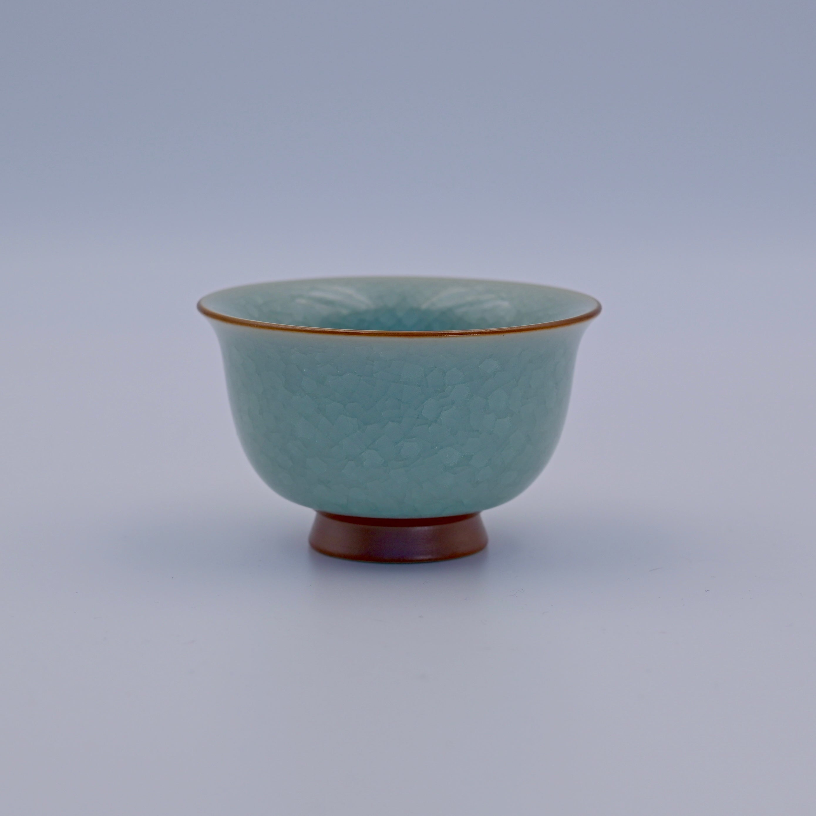 ru ware ruyao porcelain teacup – Ru Porcelain Ice-Crackle Glaze Press Hand Cup by Kungfuyang