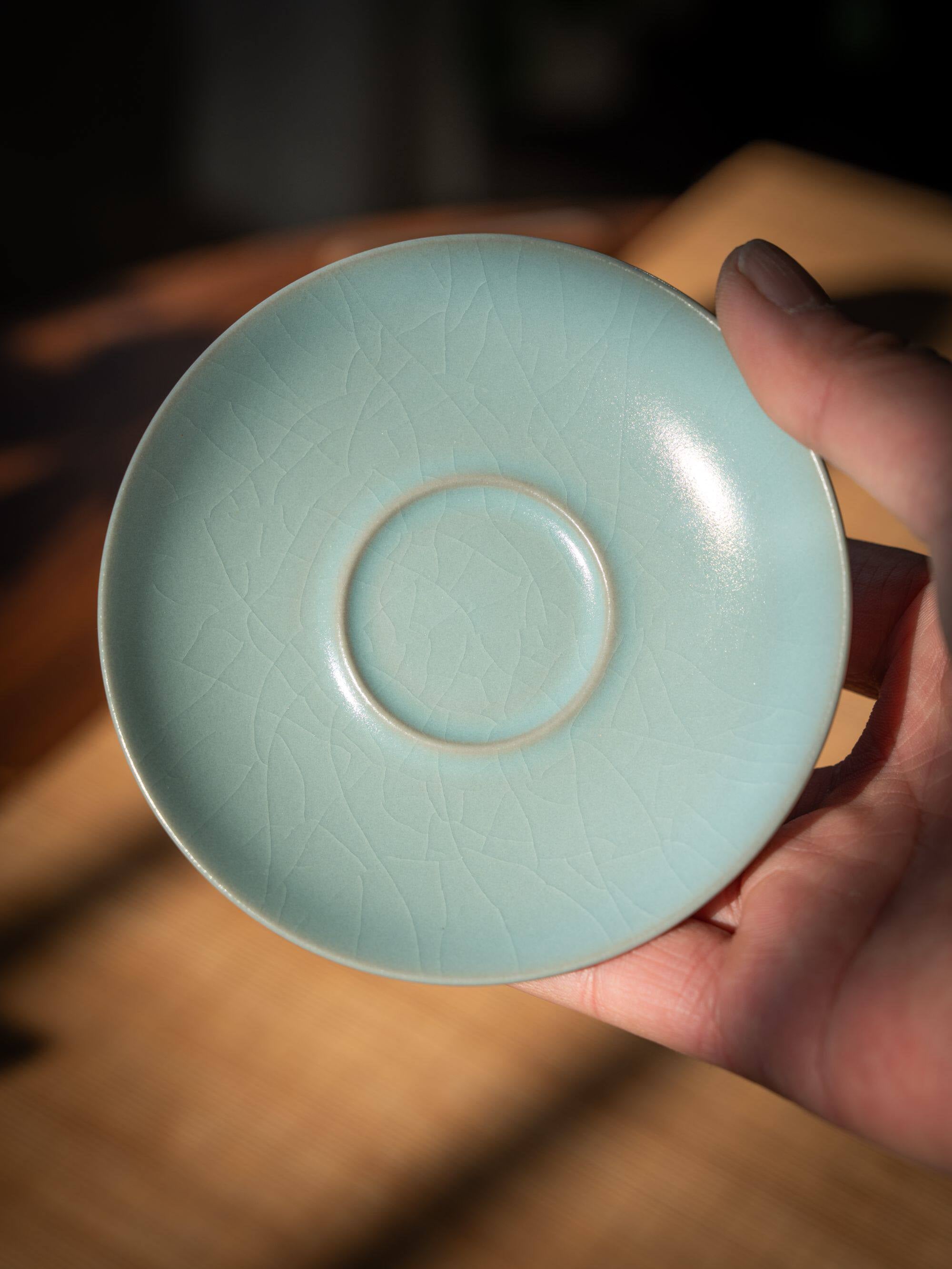 ru ware saucer set – Ru Porcelain Sky-Blue Glaze Teacup with Saucer Set 60ml by Kungfuyang
