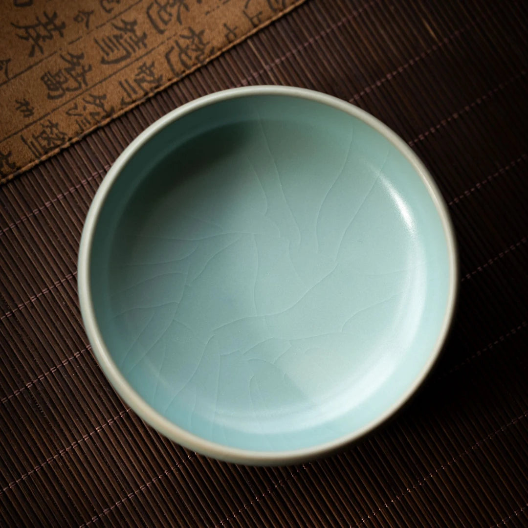 ru ware sesame nail willow leaf pattern – Ru Ware "Sesame Nail" Willow Leaf Pattern Large Teacup 150ml by Kungfuyang