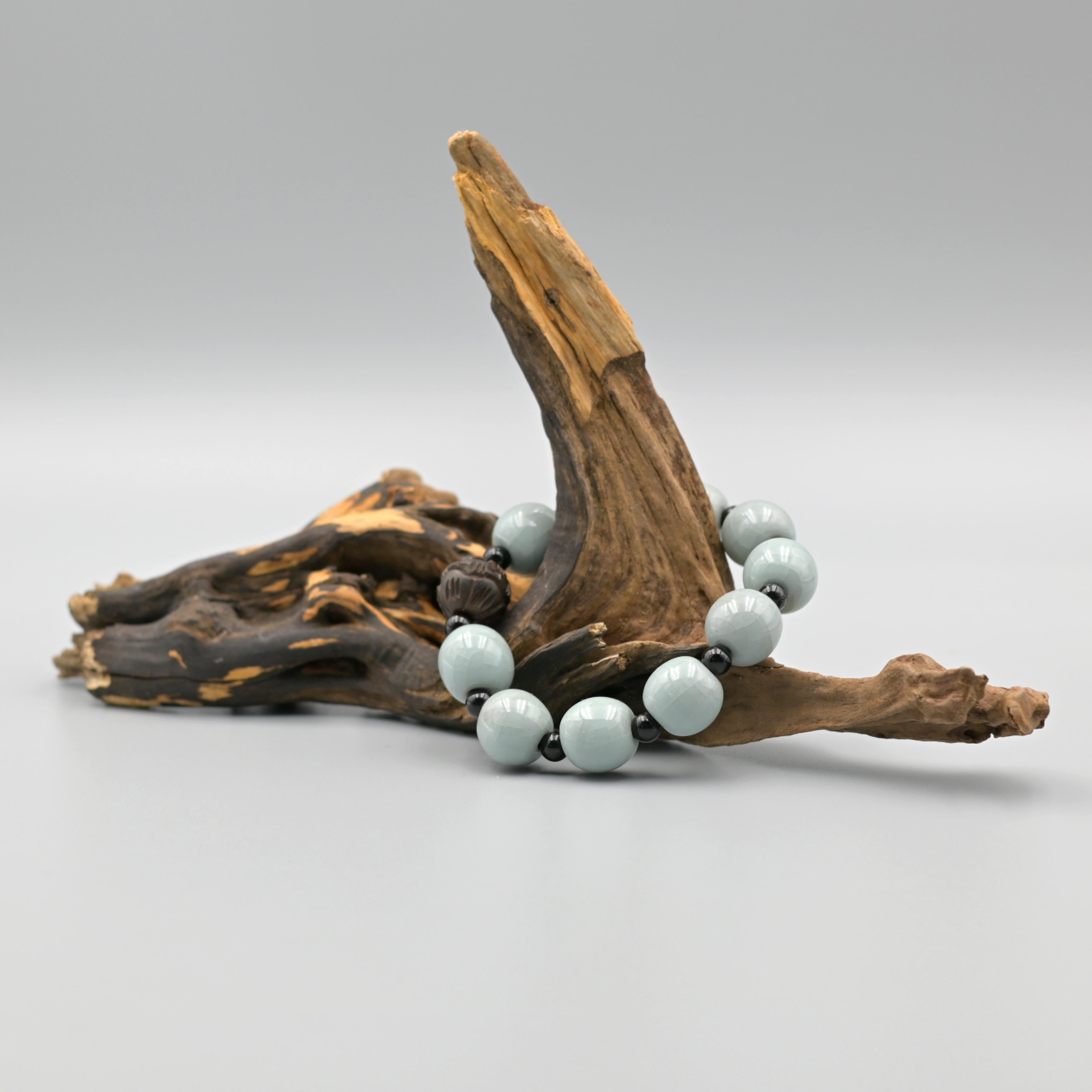 ru ware sky blue glaze bracelet – Ru Porcelain (Ruyao) Sky Blue Bracelet by Kungfuyang