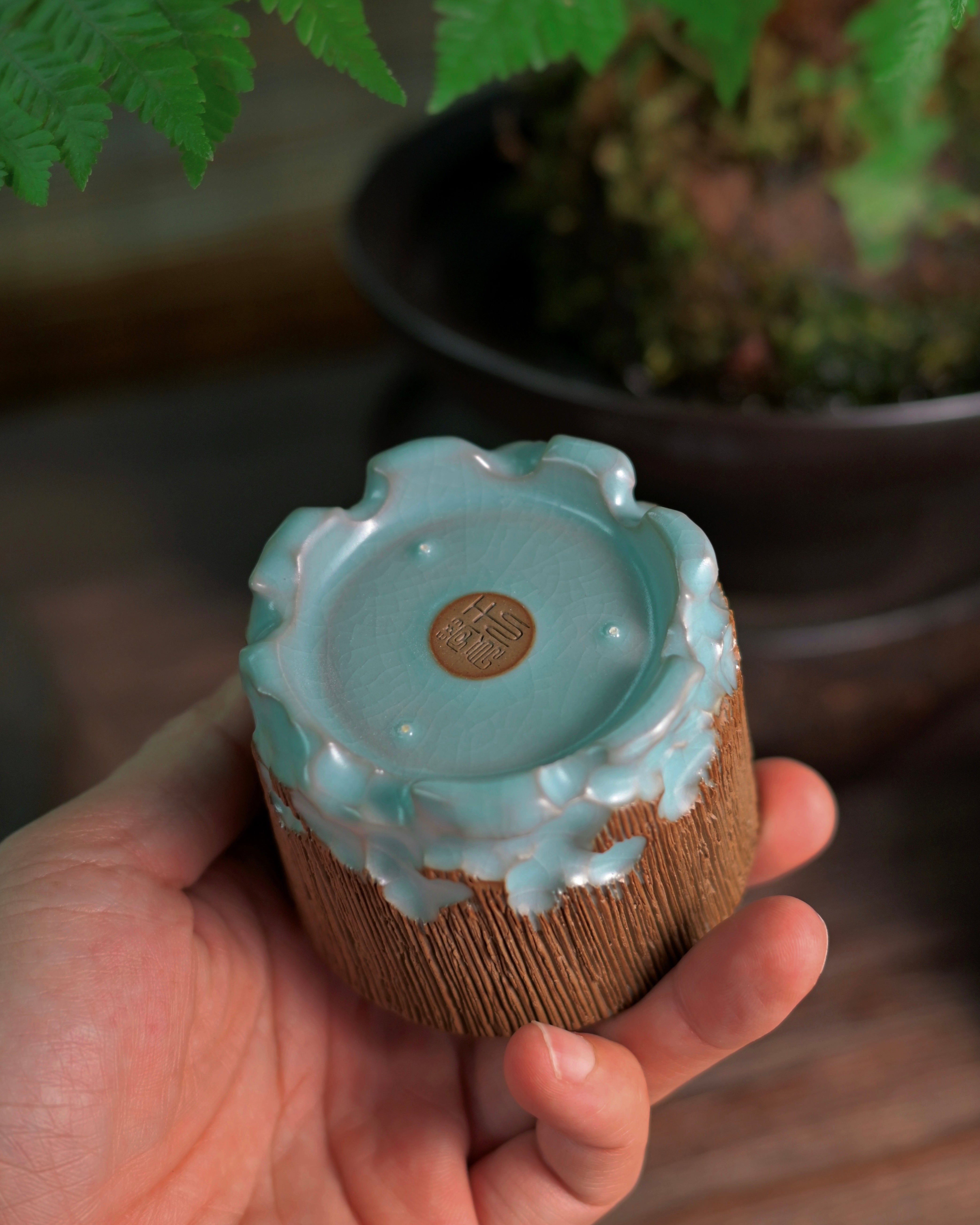 ru ware sky blue glaze hand carved master – Ru Ware Sky-Blue Glaze Artisan Hand-Carved Master Cup by Kungfuyang, view 7-2