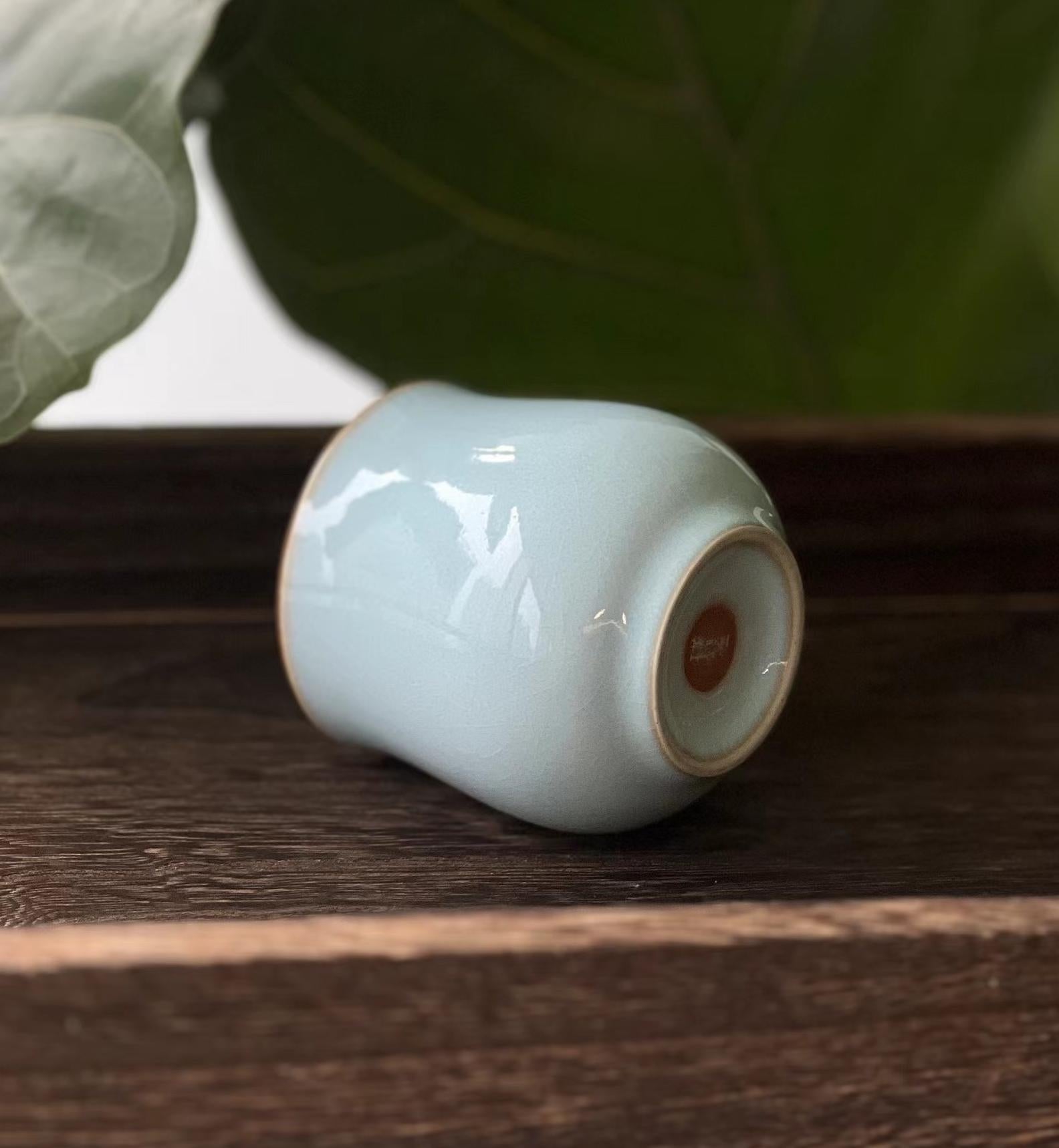 ru ware tea ceremony tea bowl – Ru Ware Retrho Teacup Ru Kiln Handcrafted Teacup by Kungfuyang
