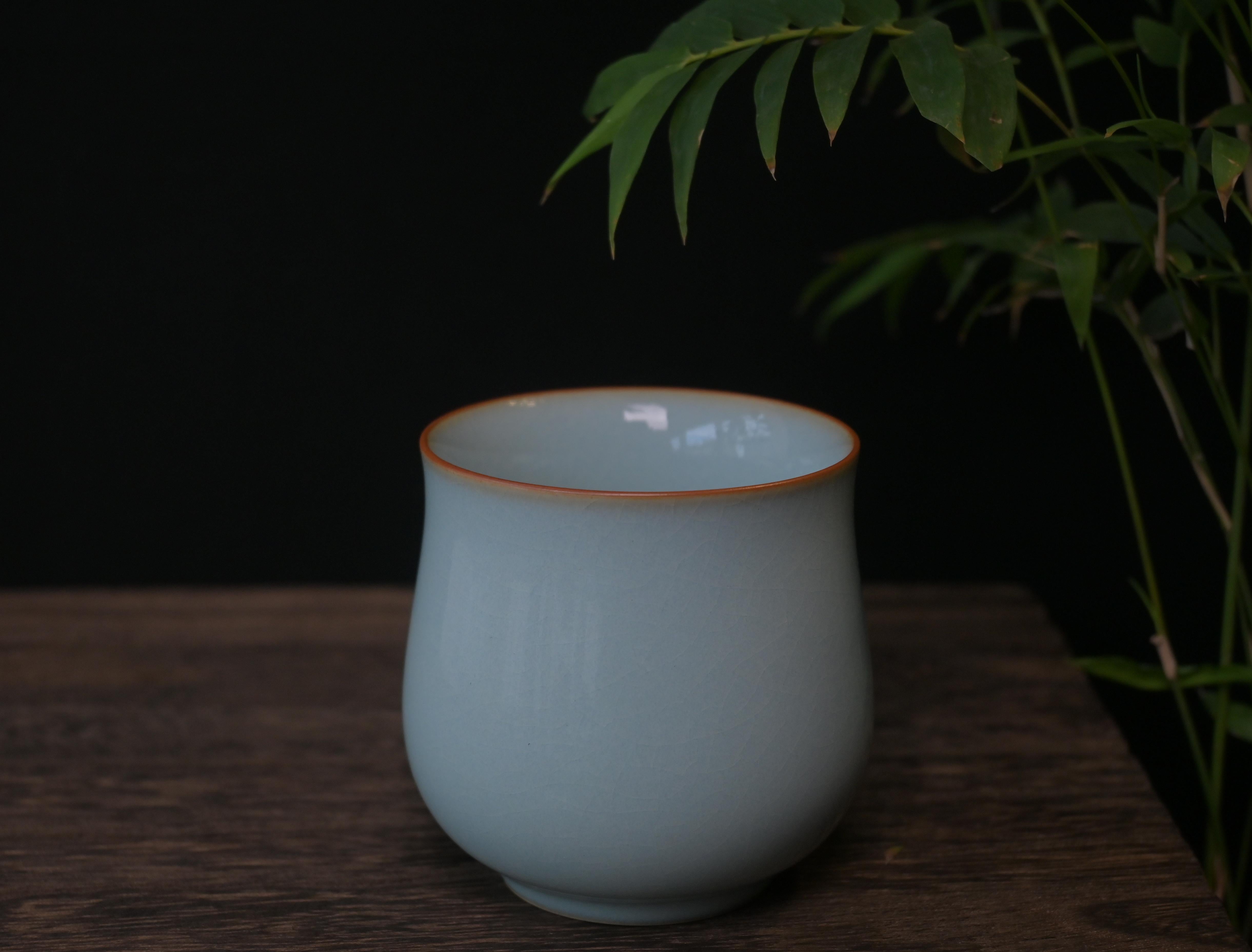 ru ware tea cup shape – Ru Ware Retrho Teacup Ru Kiln Handcrafted Teacup by Kungfuyang