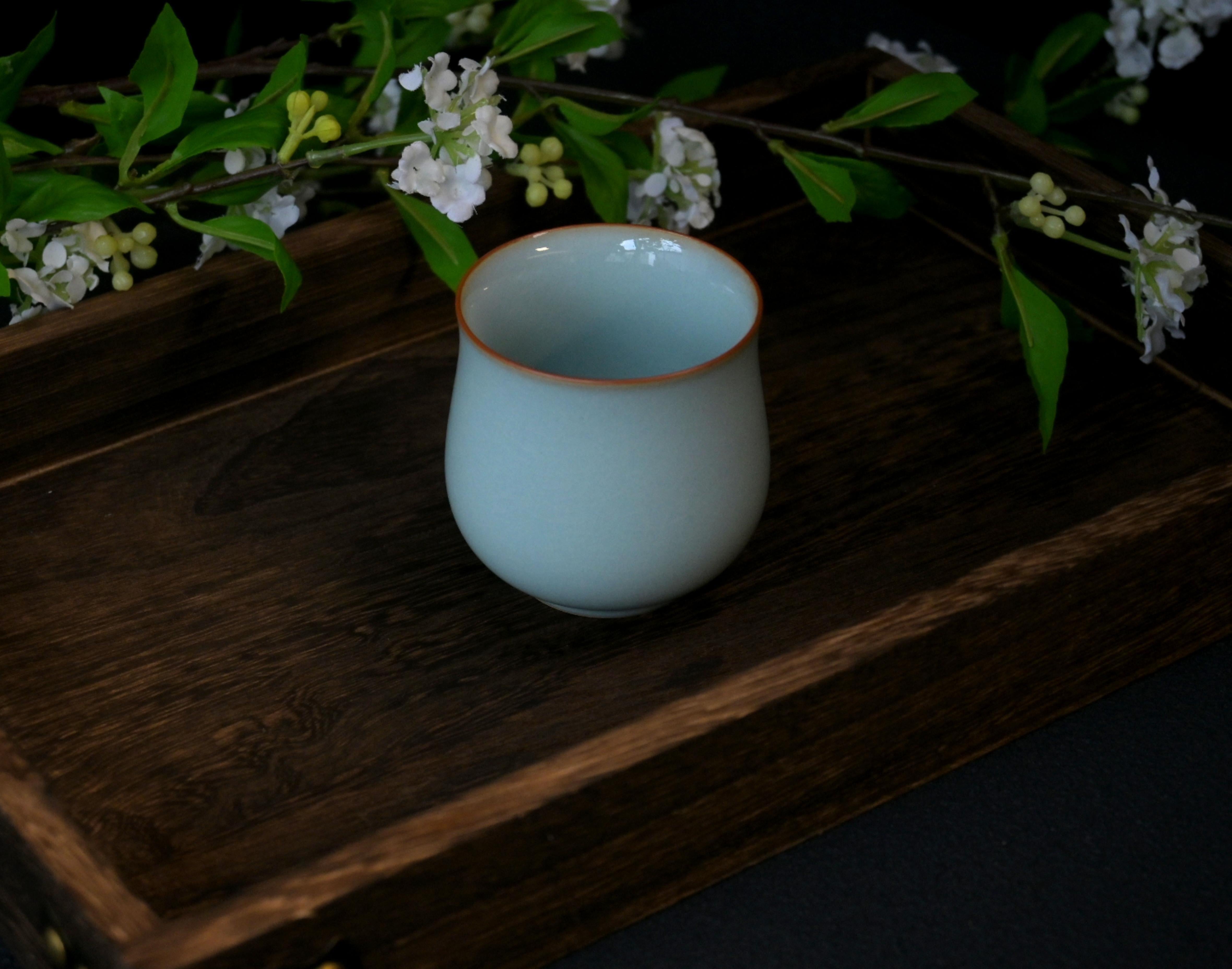 ru yao chinese porcelain cup – Ru Ware Retrho Teacup Ru Kiln Handcrafted Teacup by Kungfuyang