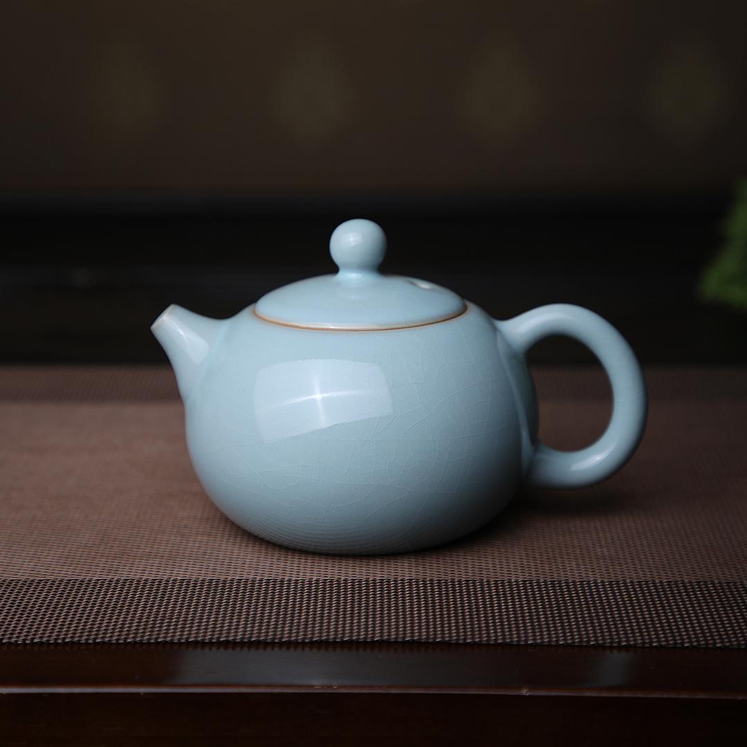 ru yao ru porcelain teapot – Ru Ware (Ruyao) Nail-Support Technique Xi Shi Teapot Sky-Blue by Kungfuyang