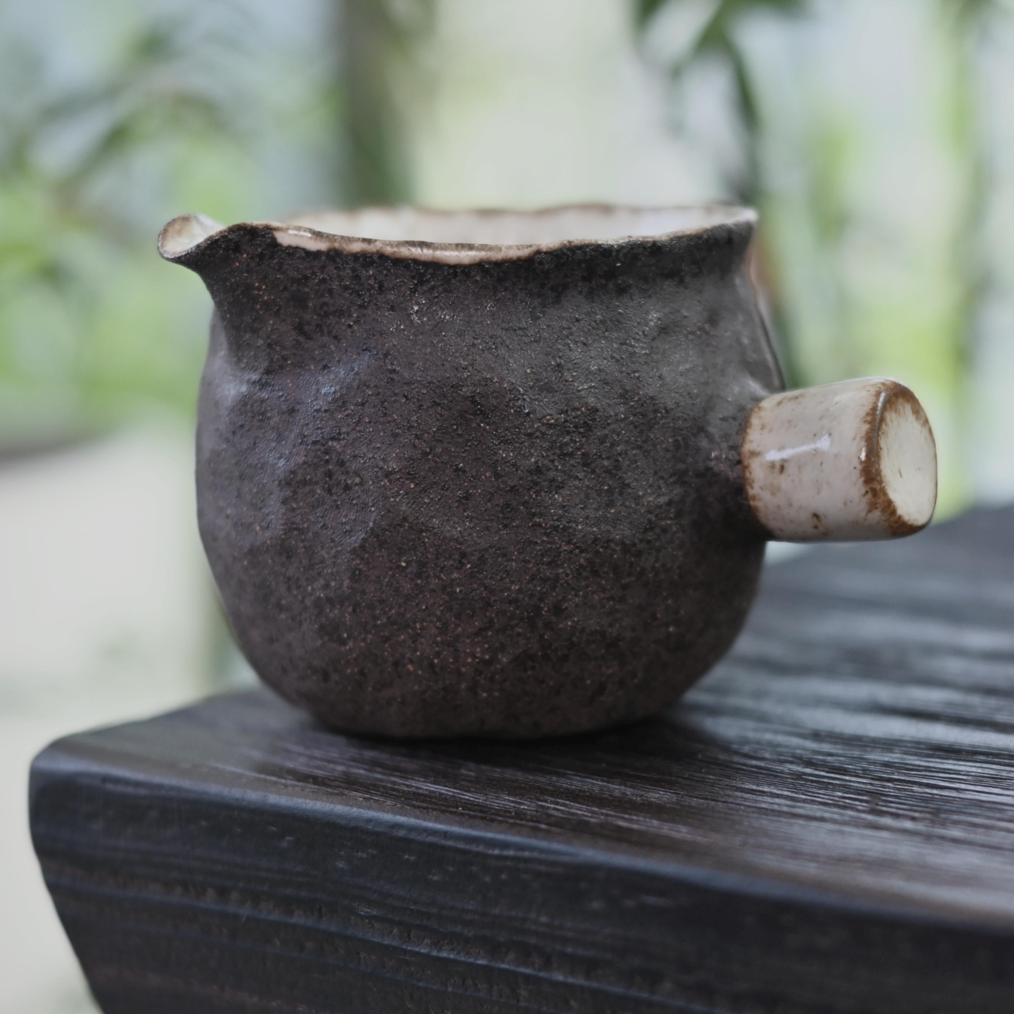 rustic design ceramic tea set – Wabi-sabi Style Coarse Pottery Fairness Cup by Kungfuyang