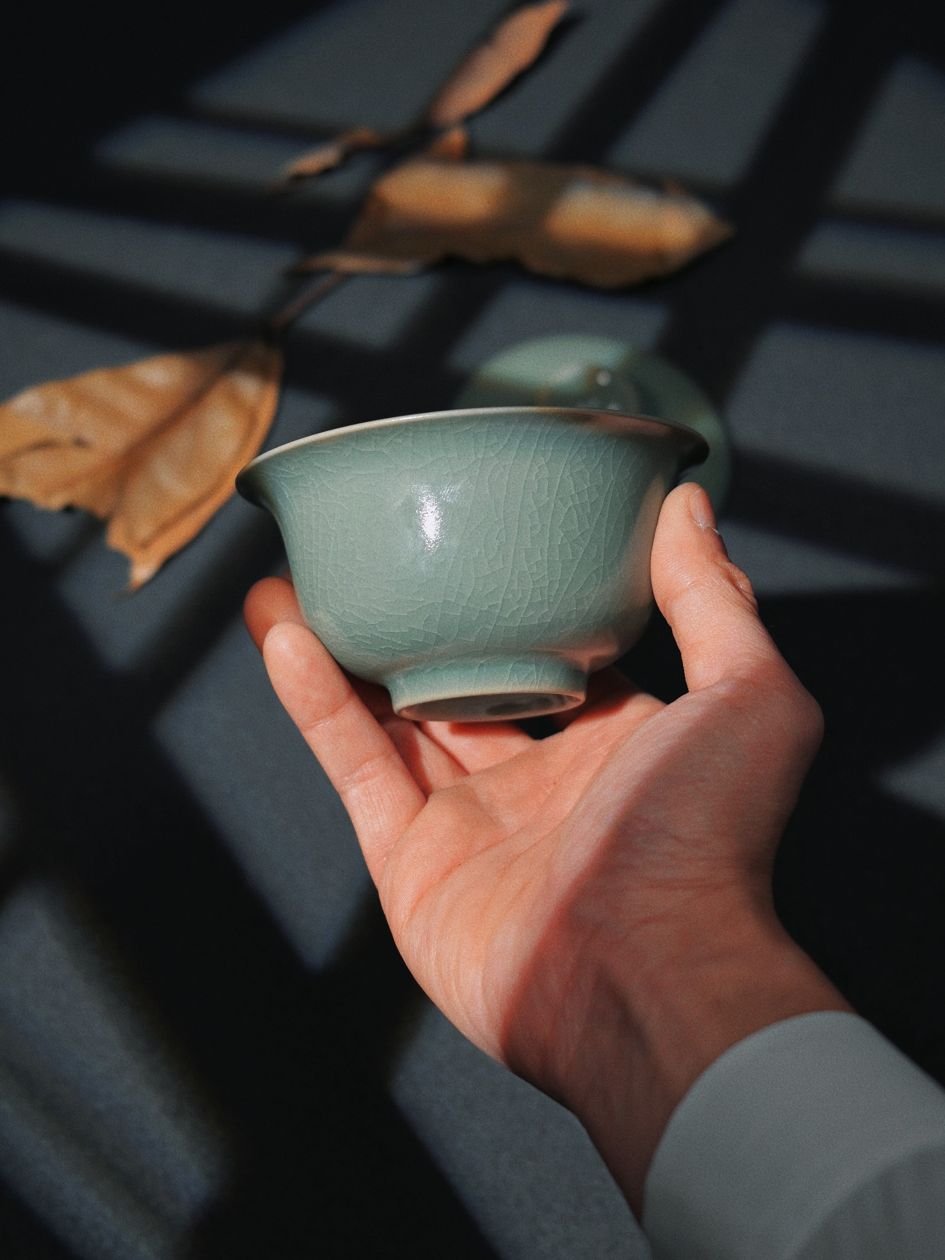 ruyao crab claw glaze cover bowl – Ru Porcelain Gaiwan (Tea Bowl) with Crab-Claw Crackle Patterns by Kungfuyang