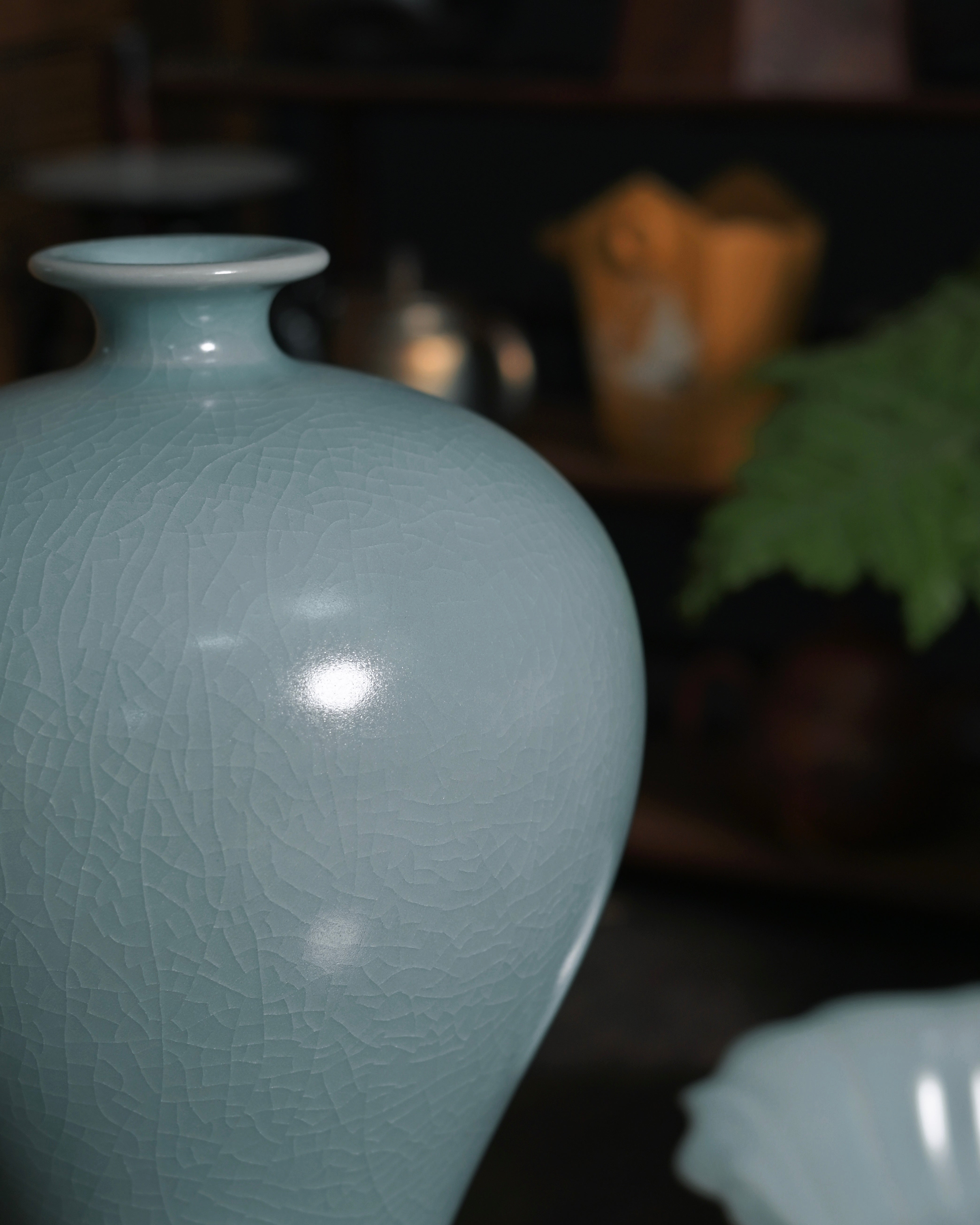 ruyao monochrome glaze aesthetic – Ru Ware Celadon Glaze Plum Vase by Kungfuyang