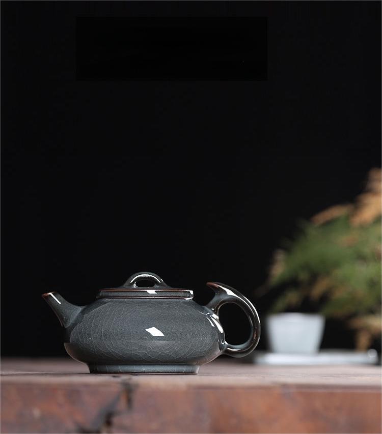 Kungfuyang celadon tea set – 3pcs in 1 Handmade Ge kiln Celadon Iron Clay Tea Set by Kungfuyang