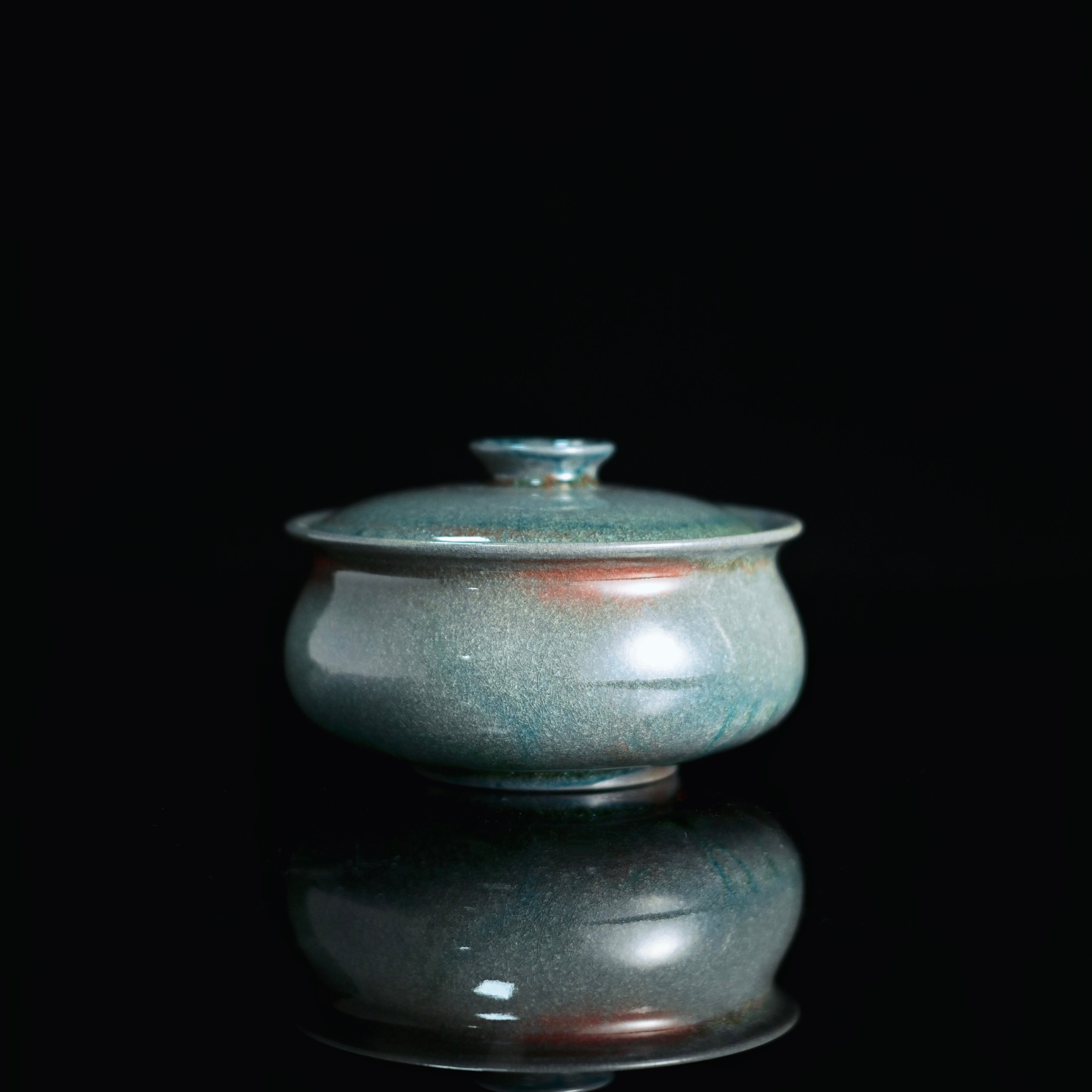 Kungfuyang wood fired gaiwan – Unique Piece Wood-Fired Soda Kiln Kohiki Green Gaiwan 120ml by Kungfuyang