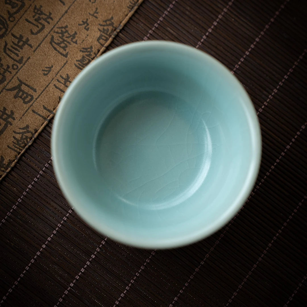 sesame nail teacup – Ru Ware "Sesame Nail" Teacup Ice-Crackle Pattern 80ml by Kungfuyang
