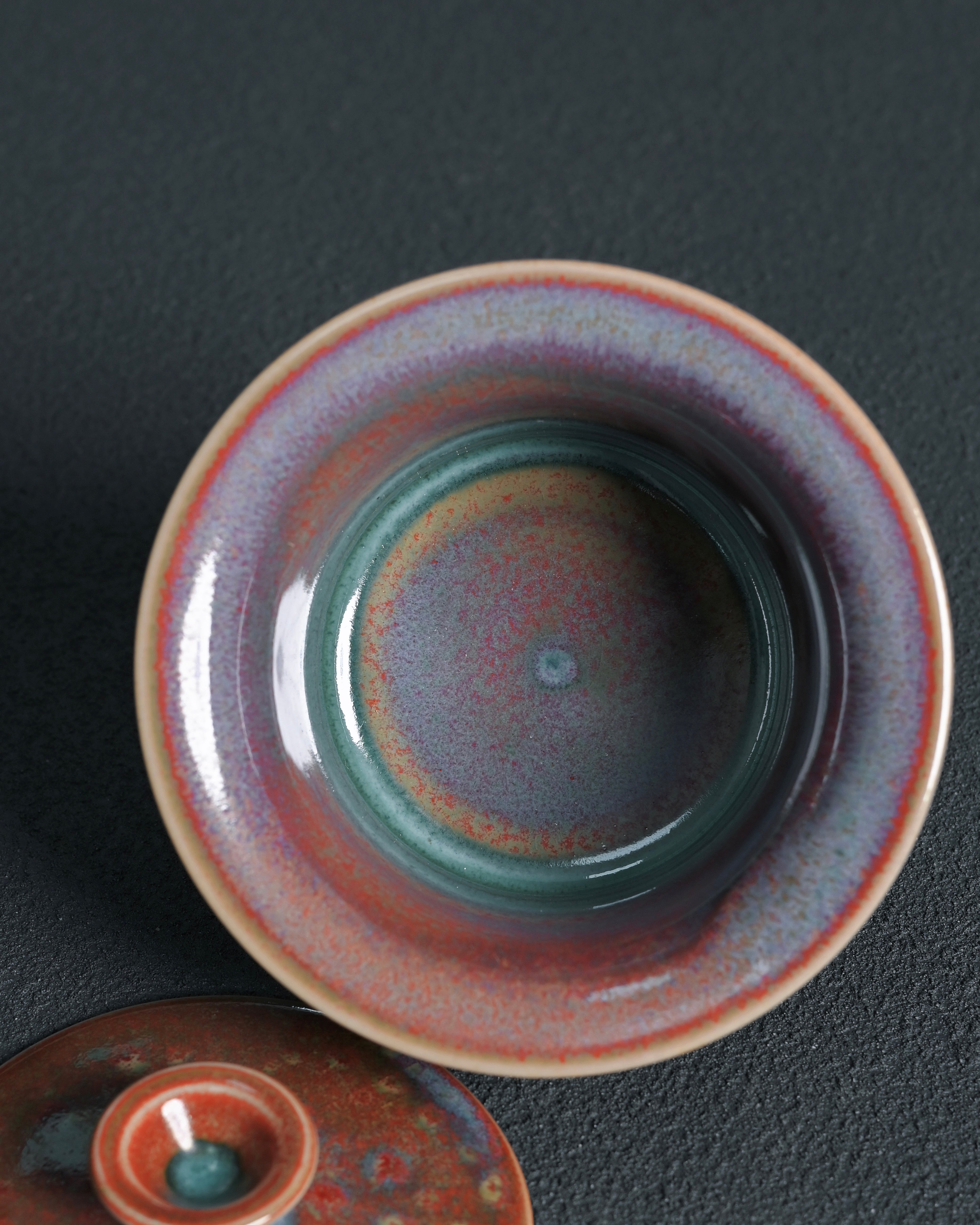shenhou jun ceramic tea bowl – Jun Ware Horse-Shoe Shape Gaiwan 120ml by Kungfuyang