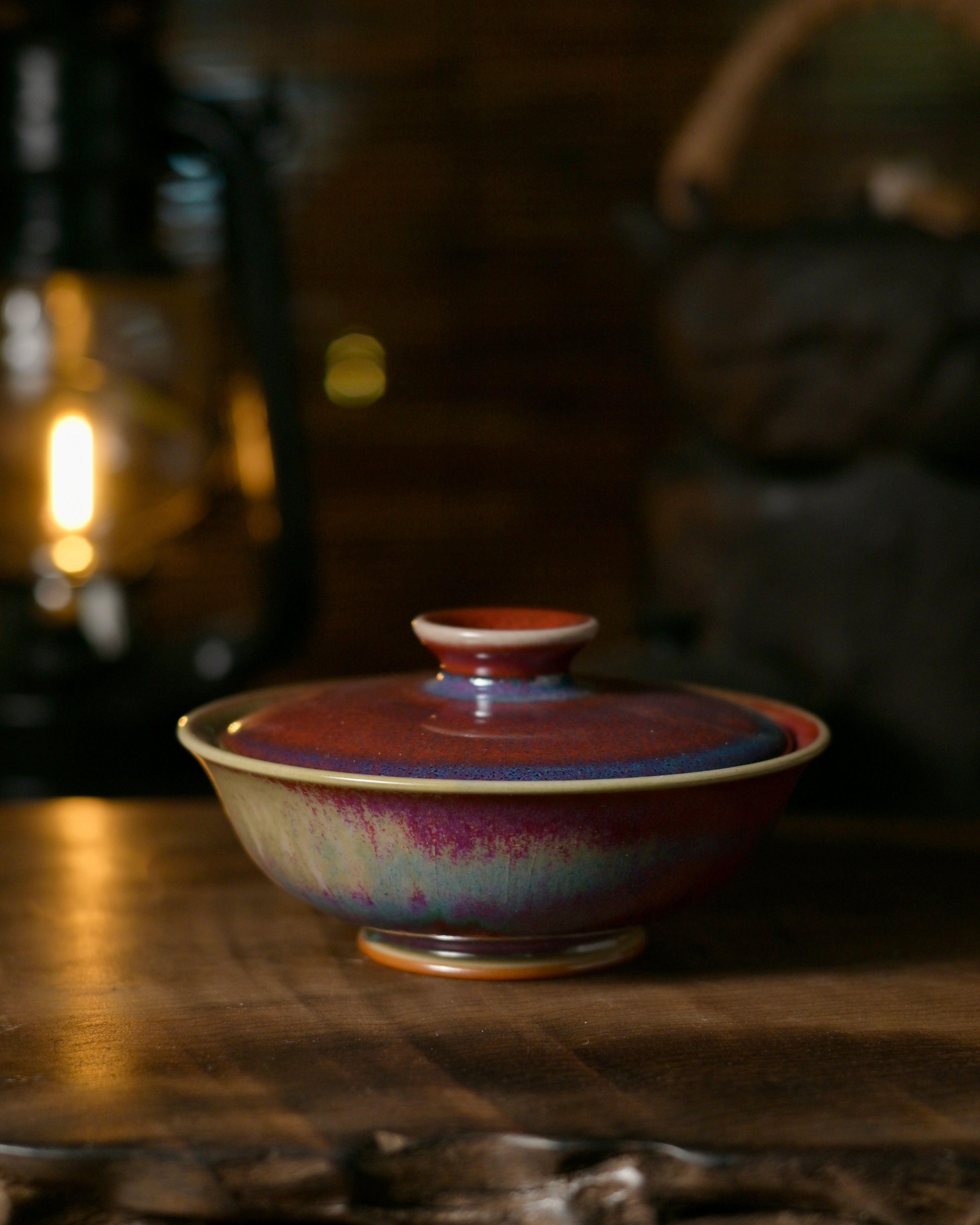 shenhou jun ware tea set – Jun Ware Wide-Rim Gaiwan 100ml – Handmade Chinese by Kungfuyang