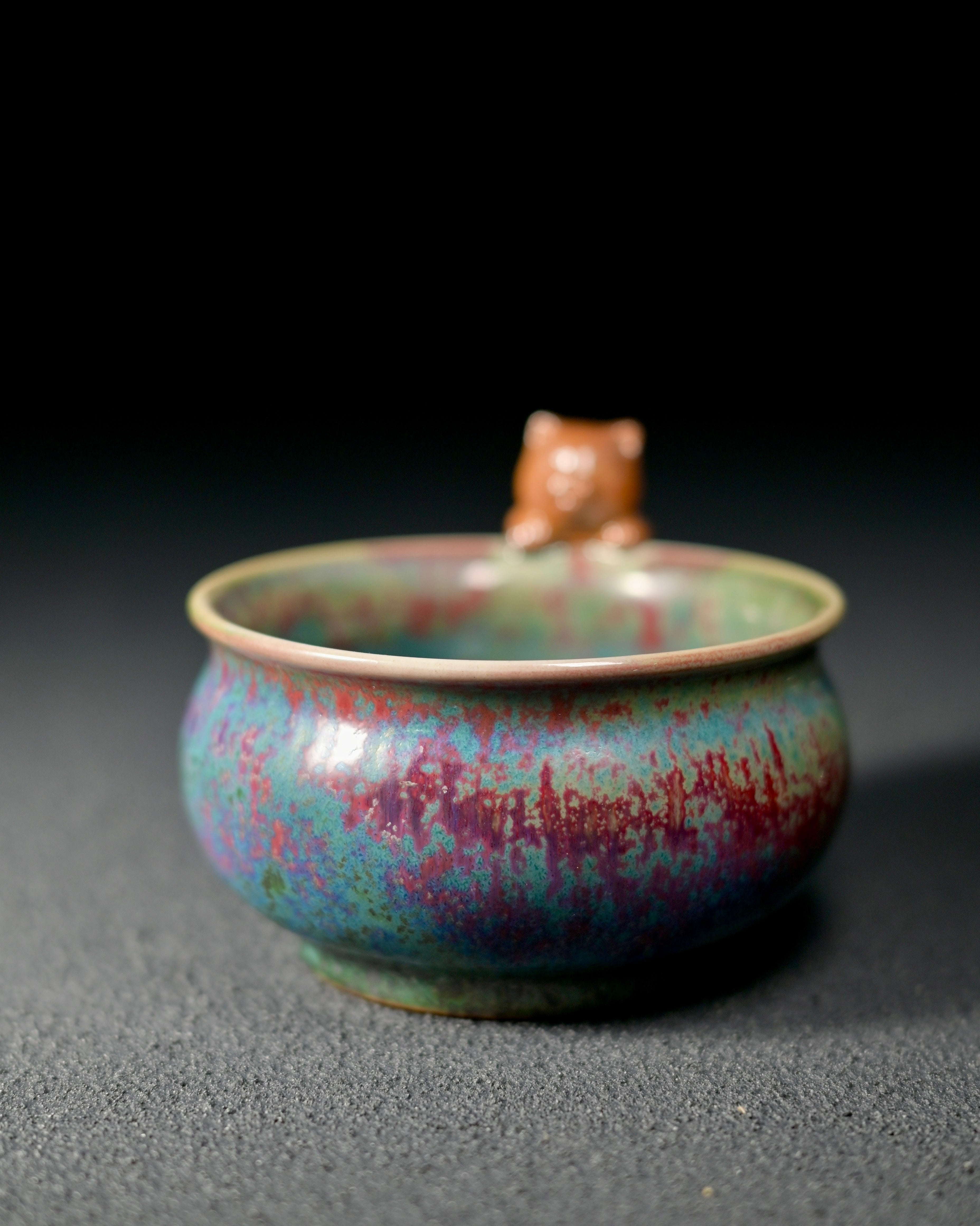 shenhou town jun kiln tea set – Jun Ware Kitty-Handle Kiln-Transformation Cup 120ml by Kungfuyang