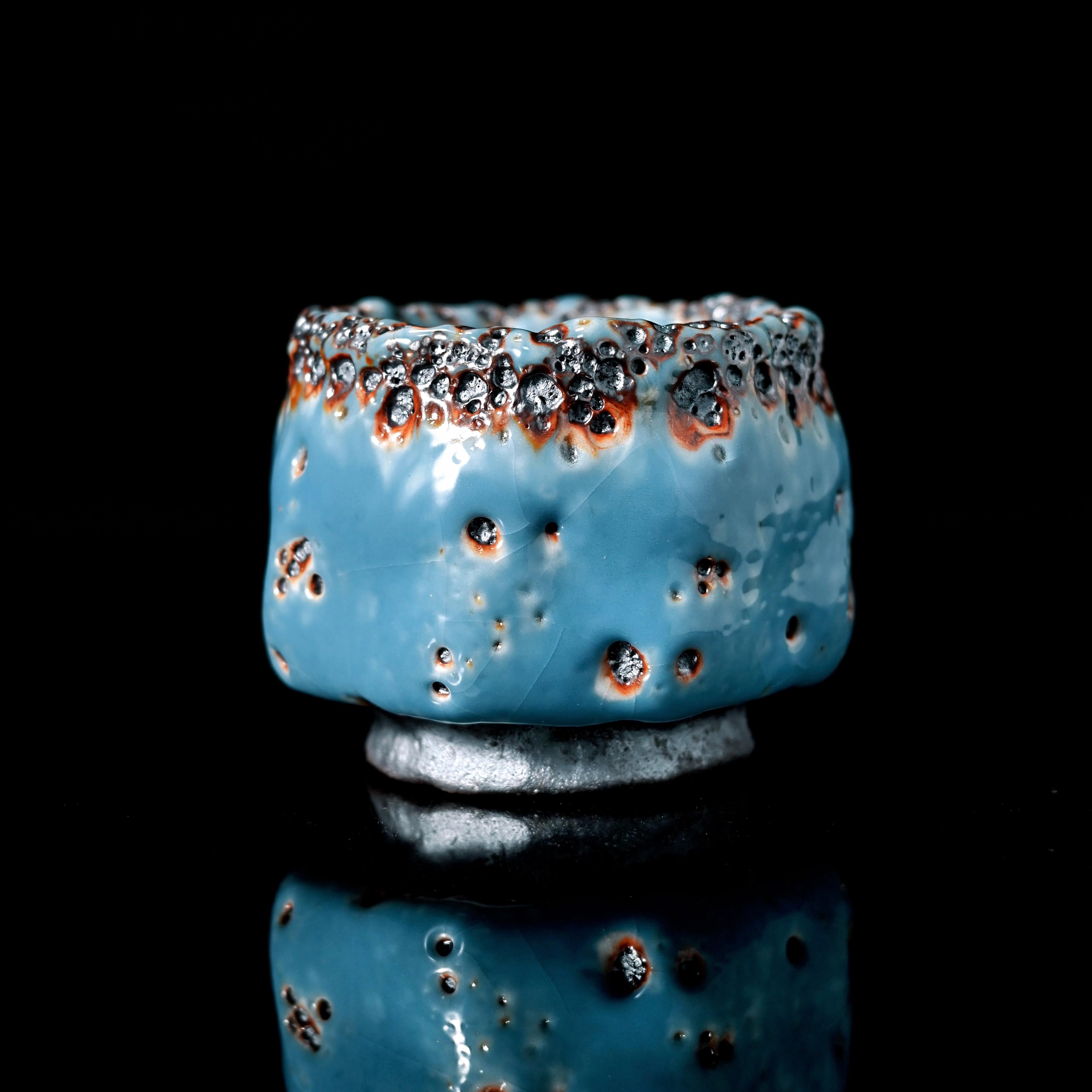 shino kiln transformation cup – Unique Piece Wabi-Sabi Shino Ware Kiln-Transformation Teacup by Kungfuyang