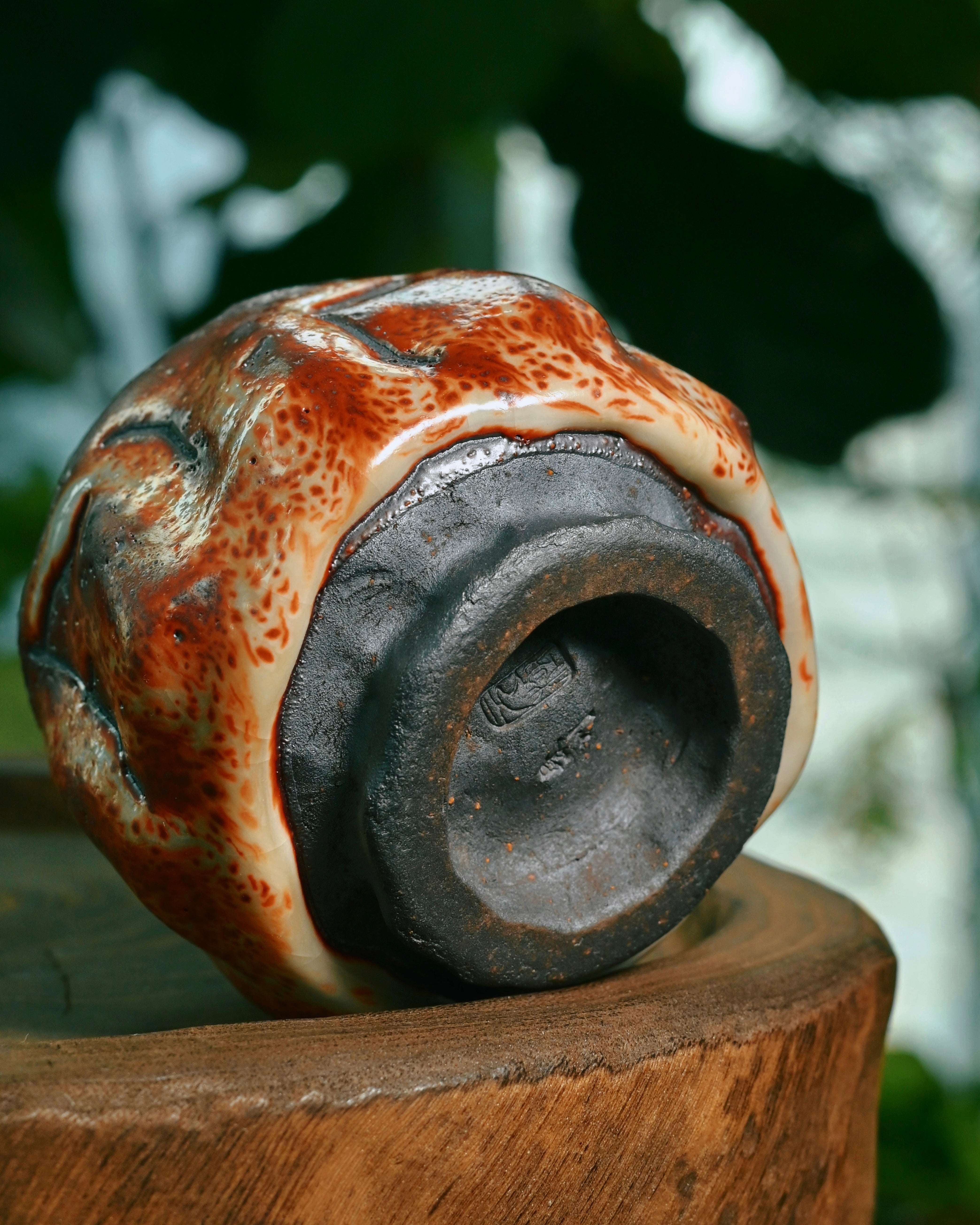shino yaki ceramic teacup – Unique Piece Wabi-Sabi Shino Ware Kiln-Transformation Teacup by Kungfuyang