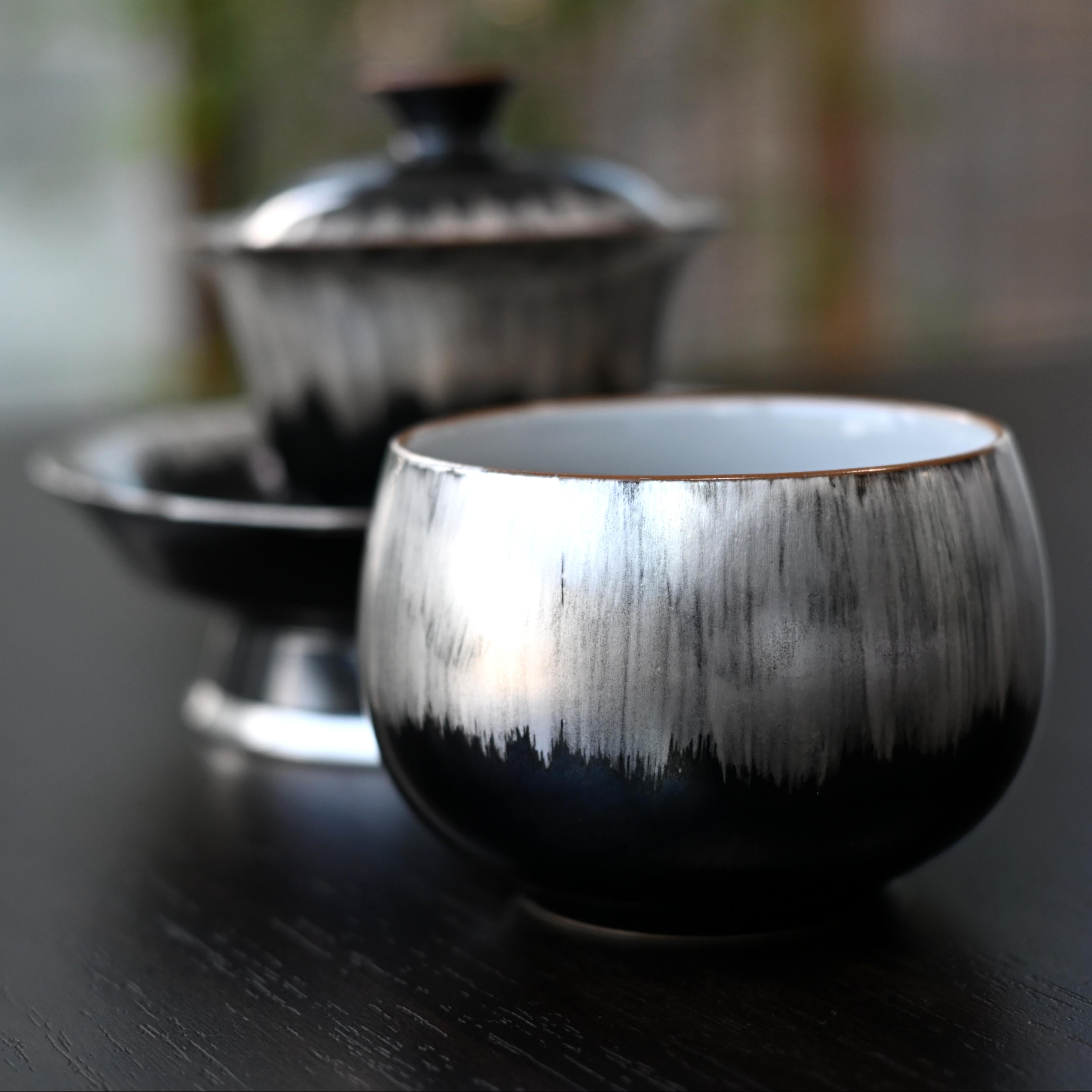 silver gilt tea set – Silver-Plated Ceramic Arhat Teacup – White Porcelain Teacup by Kungfuyang