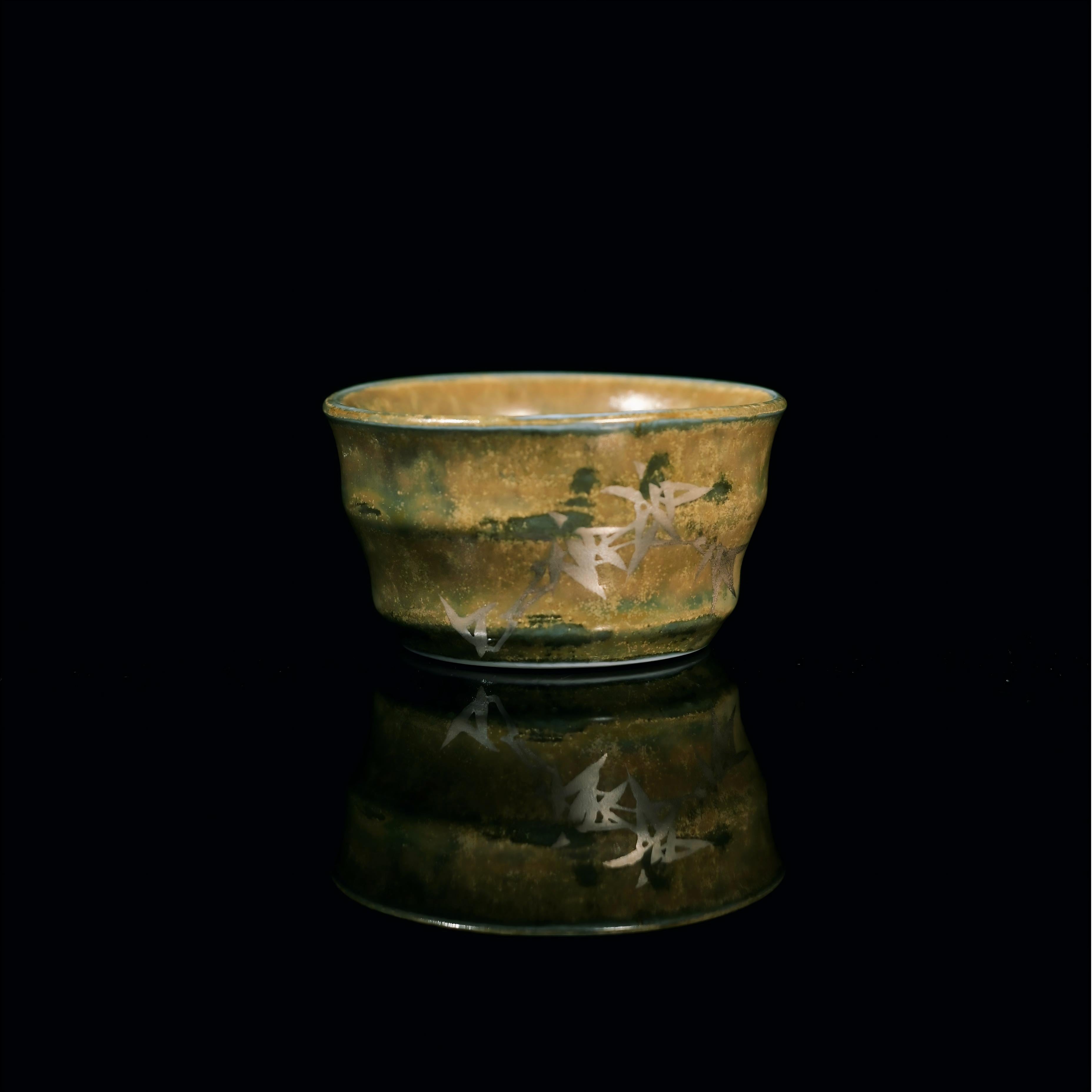 silver painted bamboo pattern vintage – "Bamboo Rhythm" Ceramic Tea Set – A Poetic Fusion of Art & by Kungfuyang